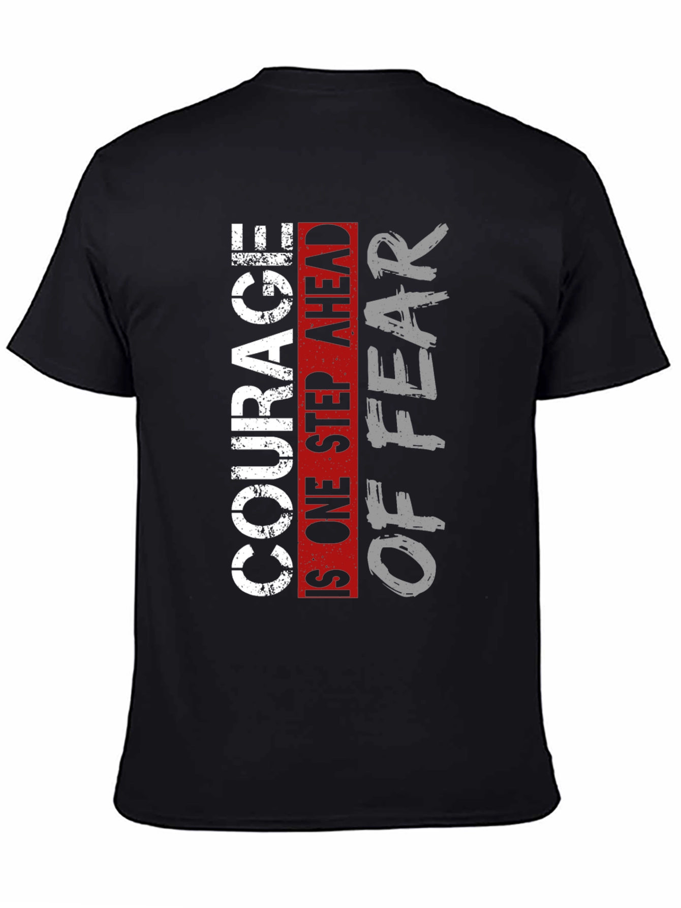 Black Courage Over Fear Graphic T-Shirt view 4