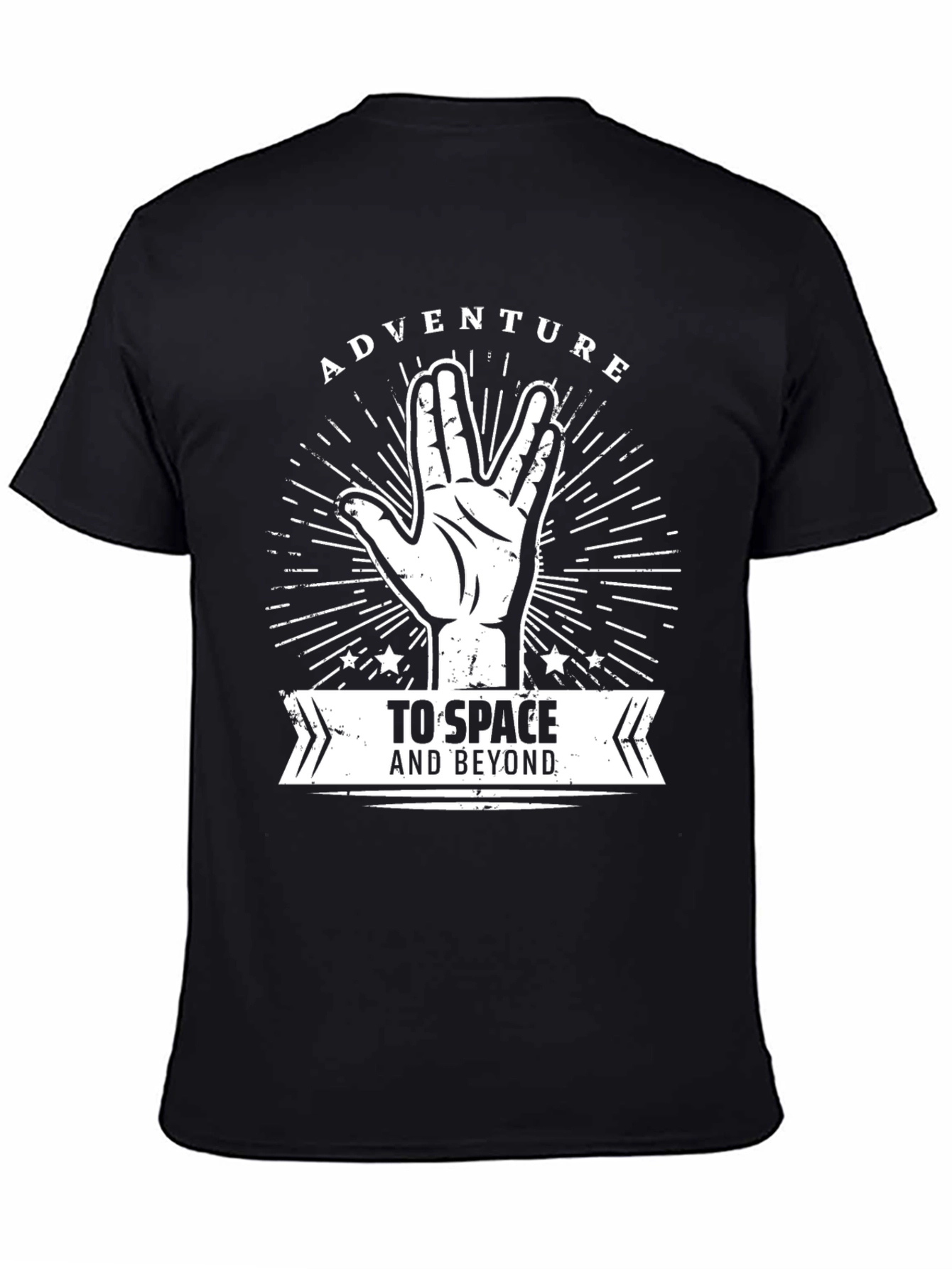 Black Adventure to Space and Beyond Black T-Shirt view 4