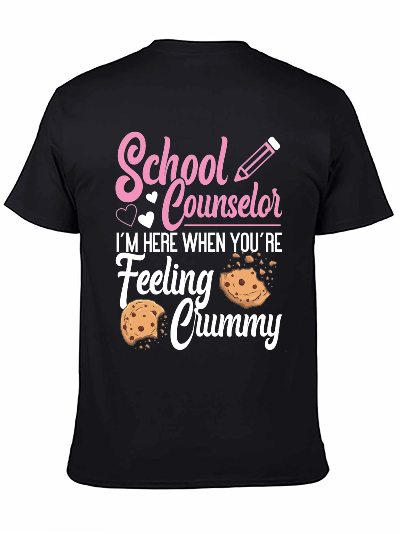 Black School Counselor Crummy Cookie T-Shirt view 4