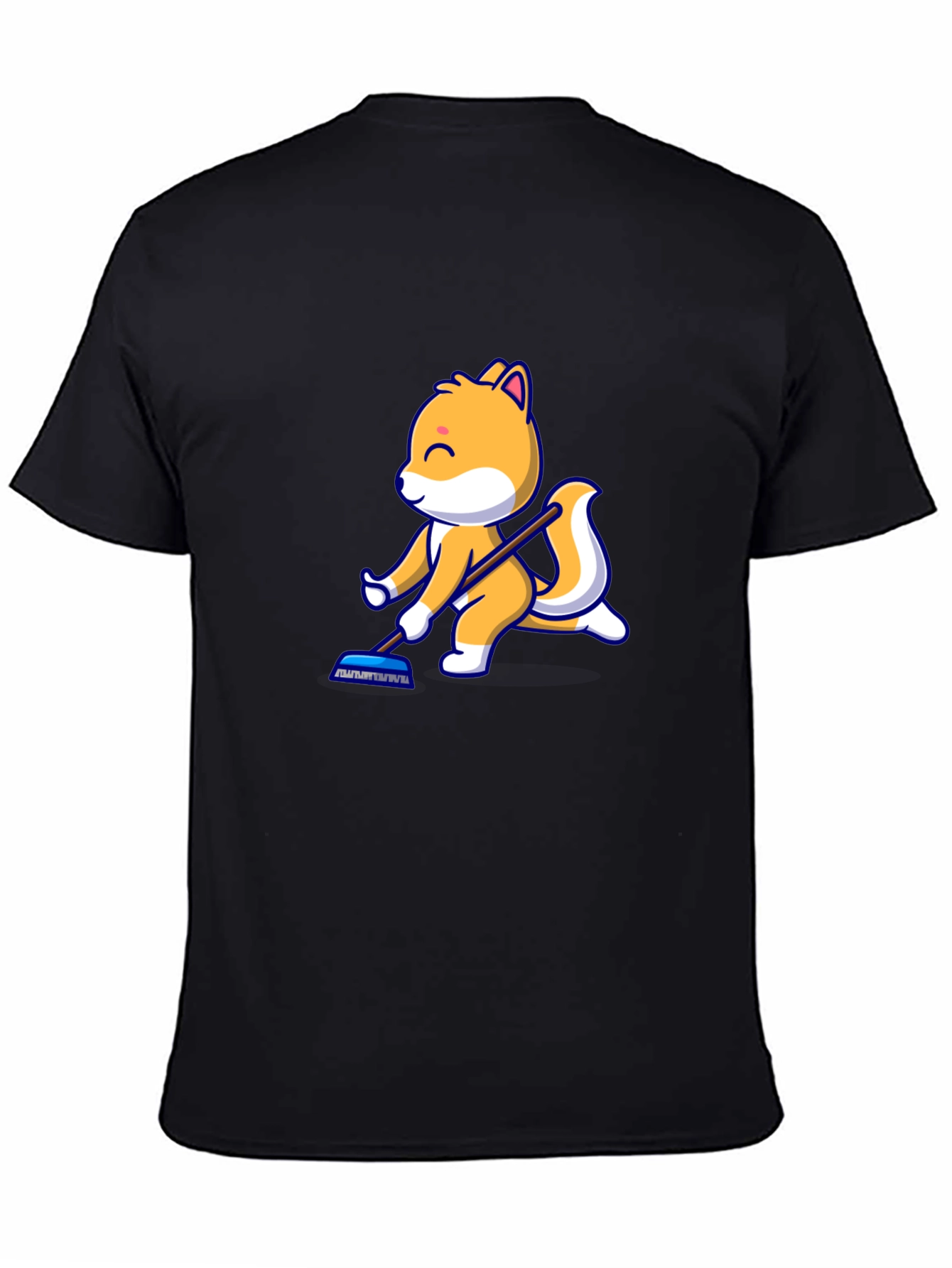 Black Cartoon Squirrel T-Shirt - Black view 4