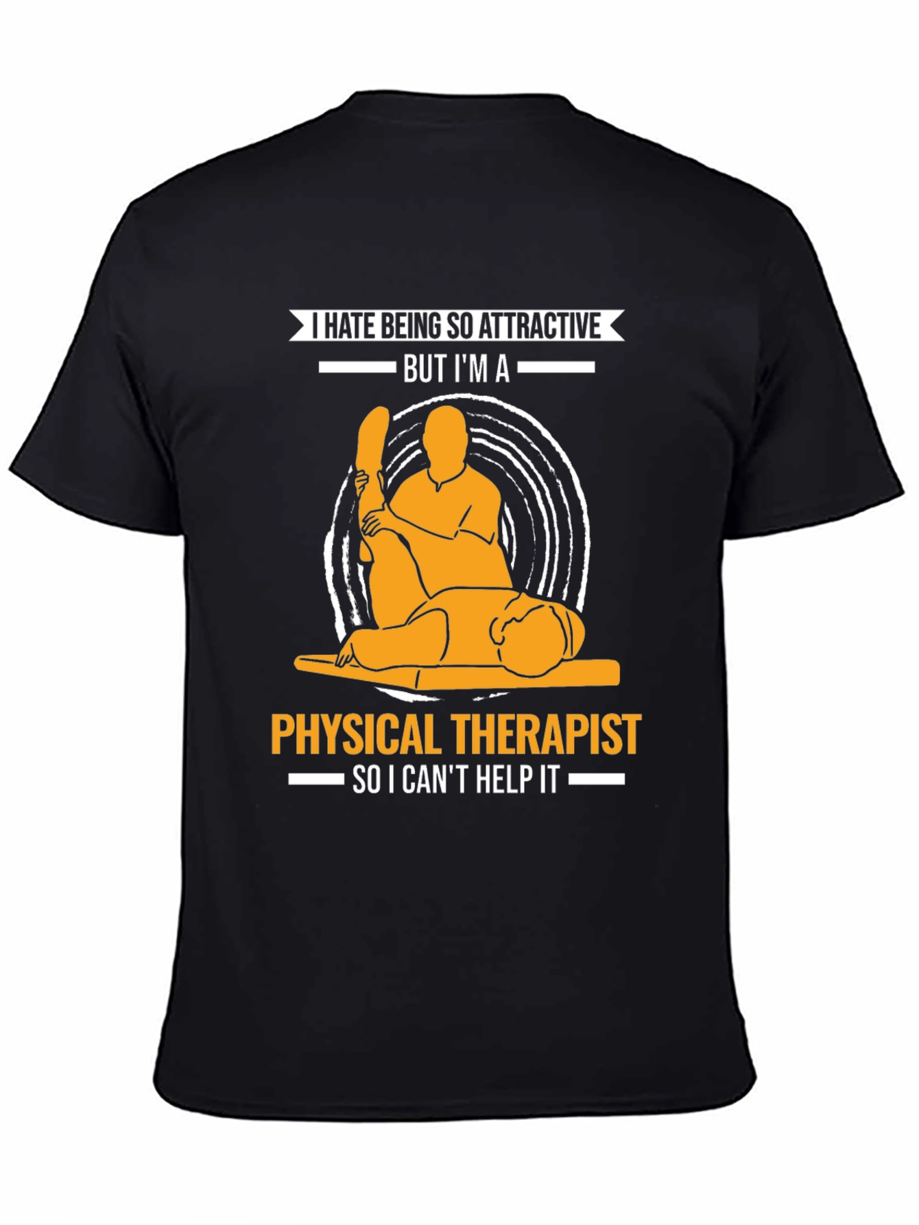 Black Attractive Physical Therapist T-Shirt view 4