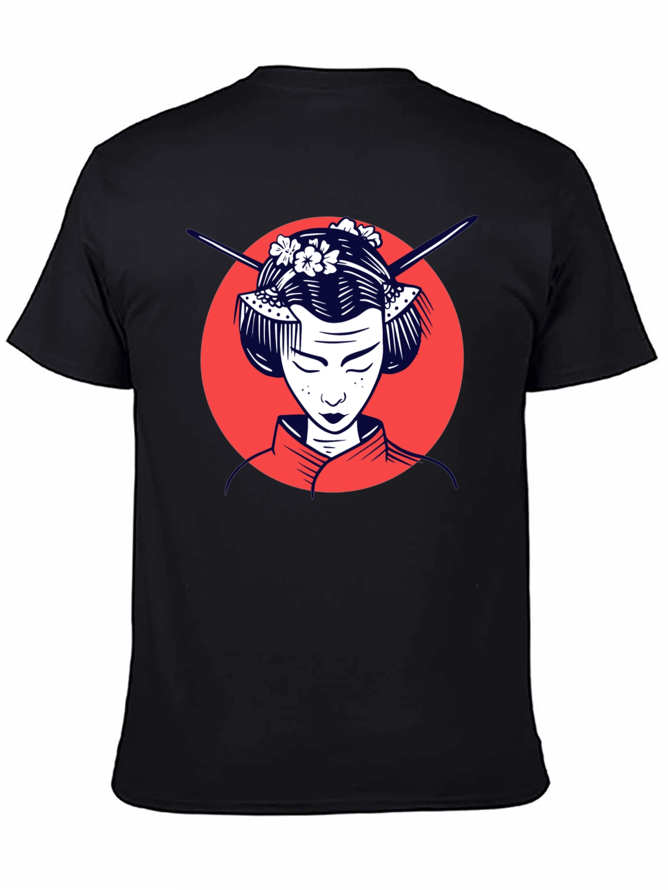 Black Geisha Graphic Tee - Stylish Unisex T-Shirt view 4