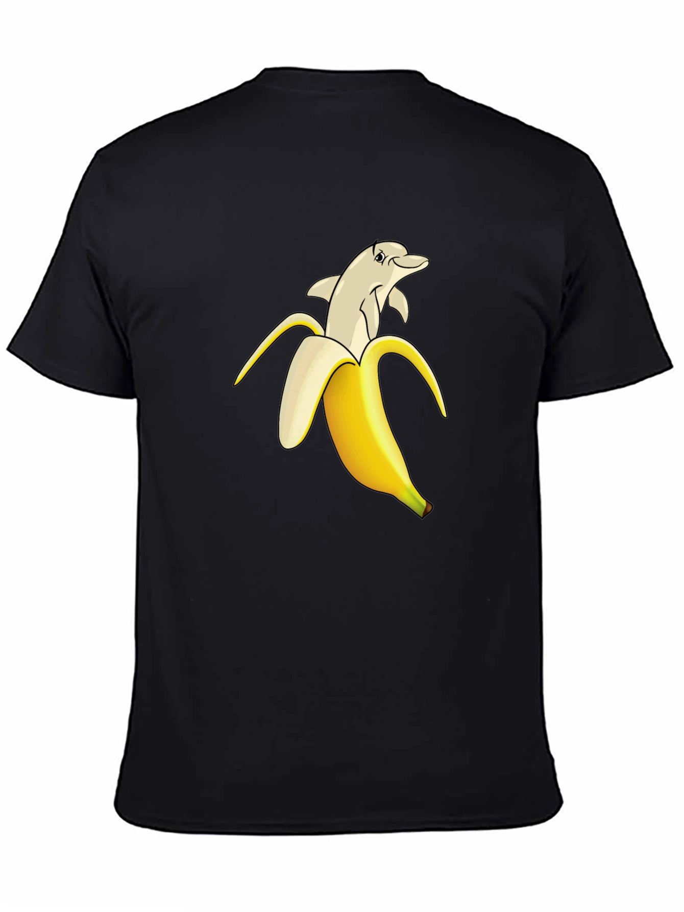 Black Banana Dolphin Graphic Tee - Quirky Cool T-Shirt view 4