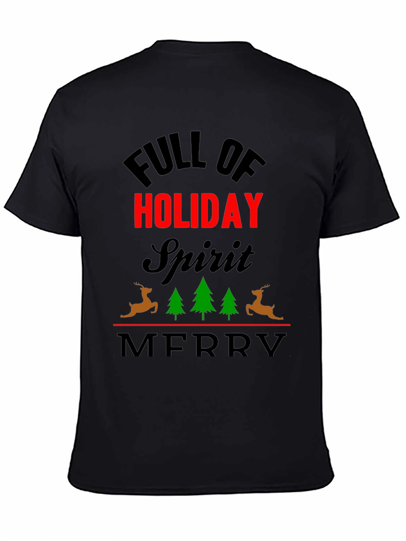 Black Holiday Spirit Graphic Tee view 4