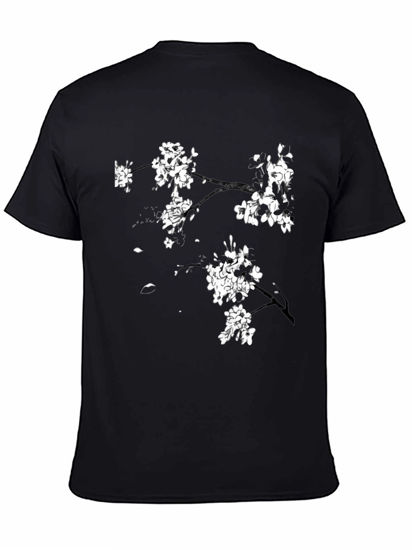 Black Blossom Branch Black Tee view 4