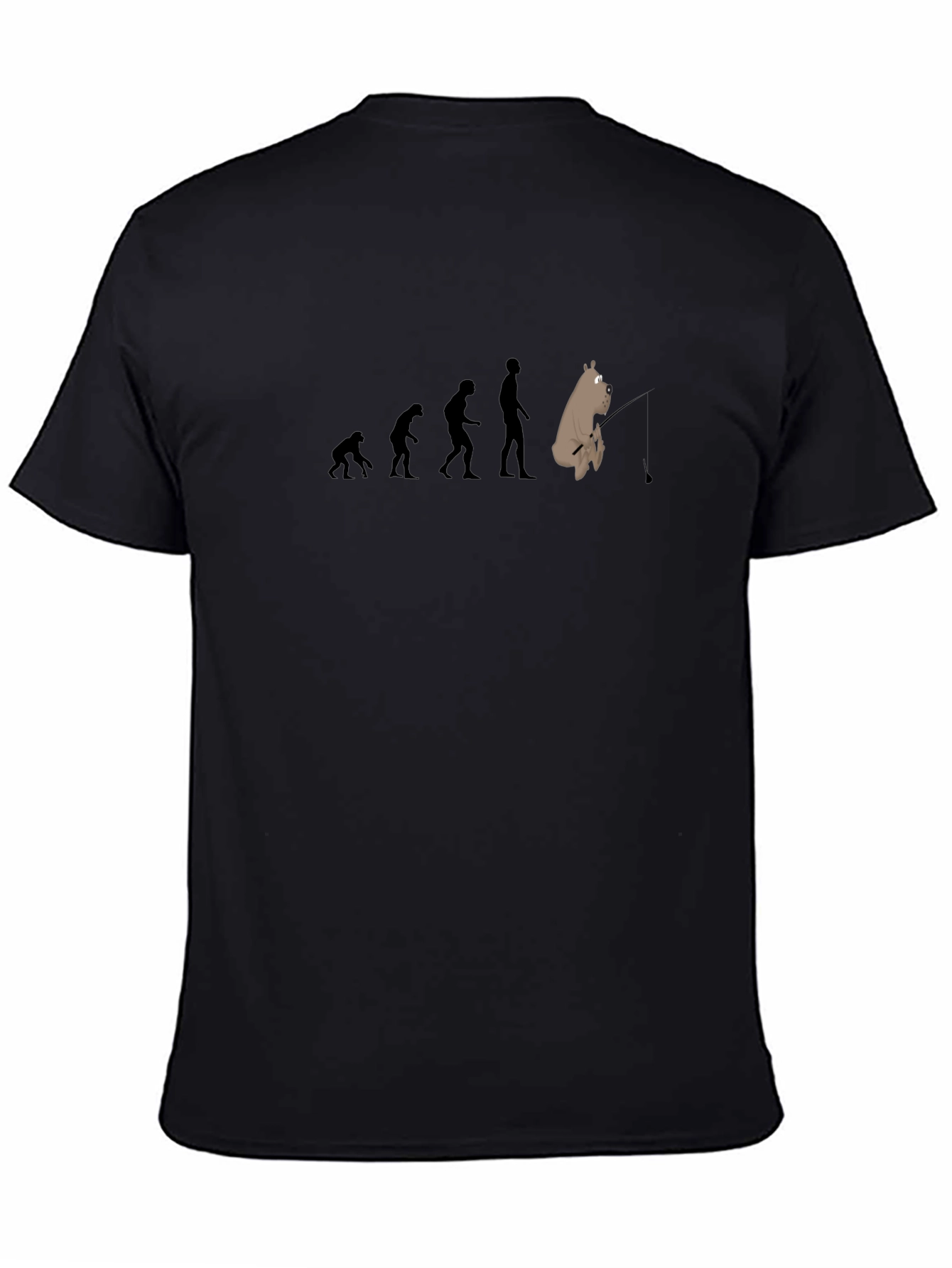 Black Evolution of Fishing T-Shirt - Humor Tee view 4