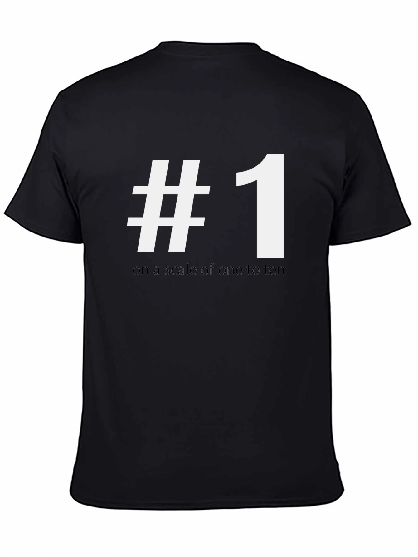 Black #1 on a Scale T-Shirt - Humorous Top view 4
