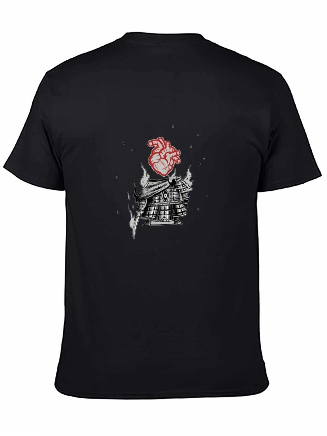 Black Heart Armor Graphic Tee - Black Cotton Blend view 4