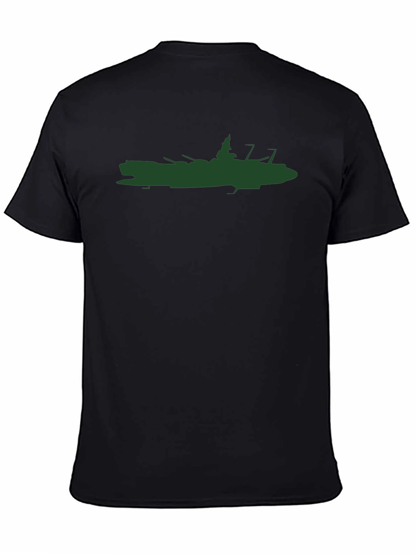 Black Battleship Silhouette Graphic T-Shirt - Black view 4