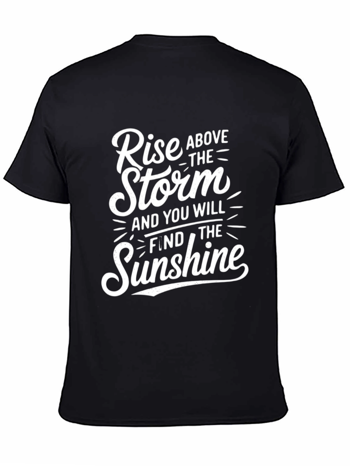 Black Rise Above the Storm Graphic Tee - Black view 4