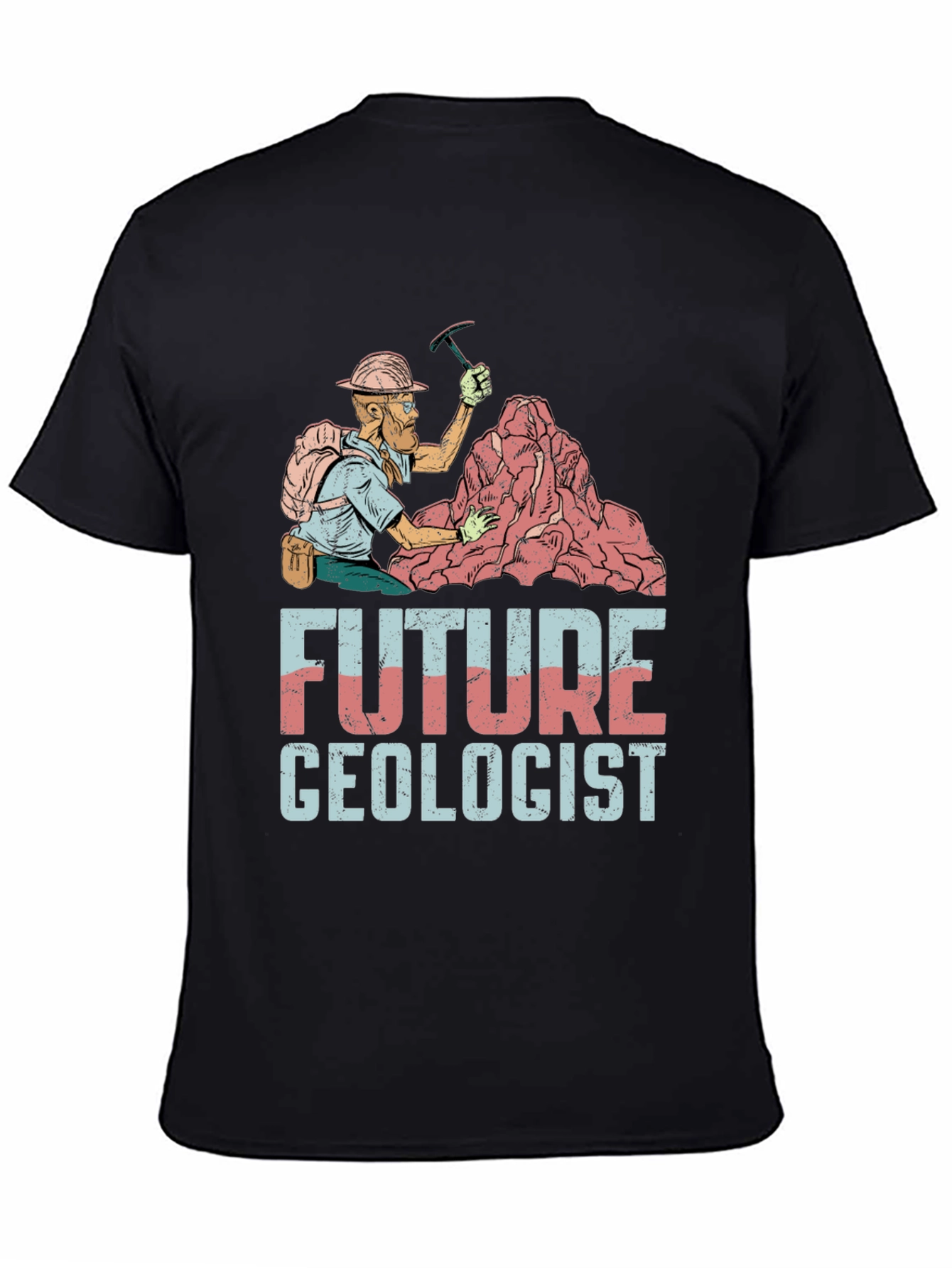 Black Future Geologist T-Shirt - Rock Collector Tee view 4