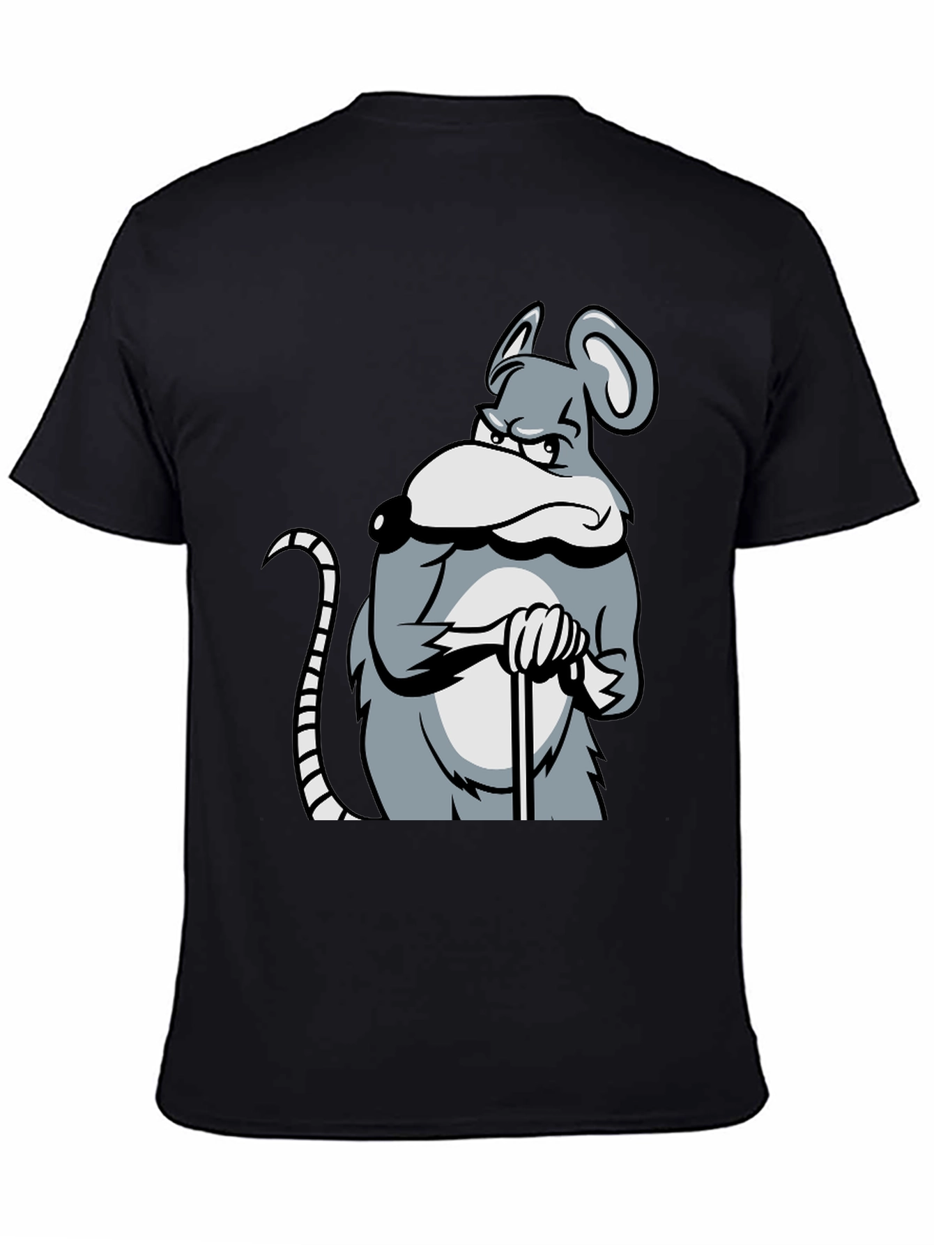 Black Grumpy Mouse Graphic T-Shirt - Black view 4