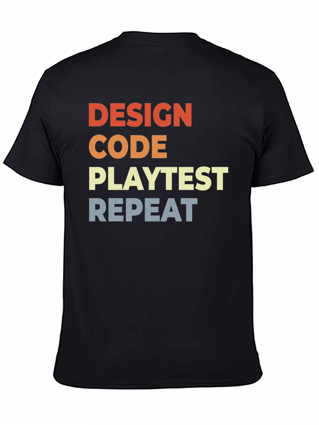 Black Design Code Playtest Repeat T-Shirt view 4
