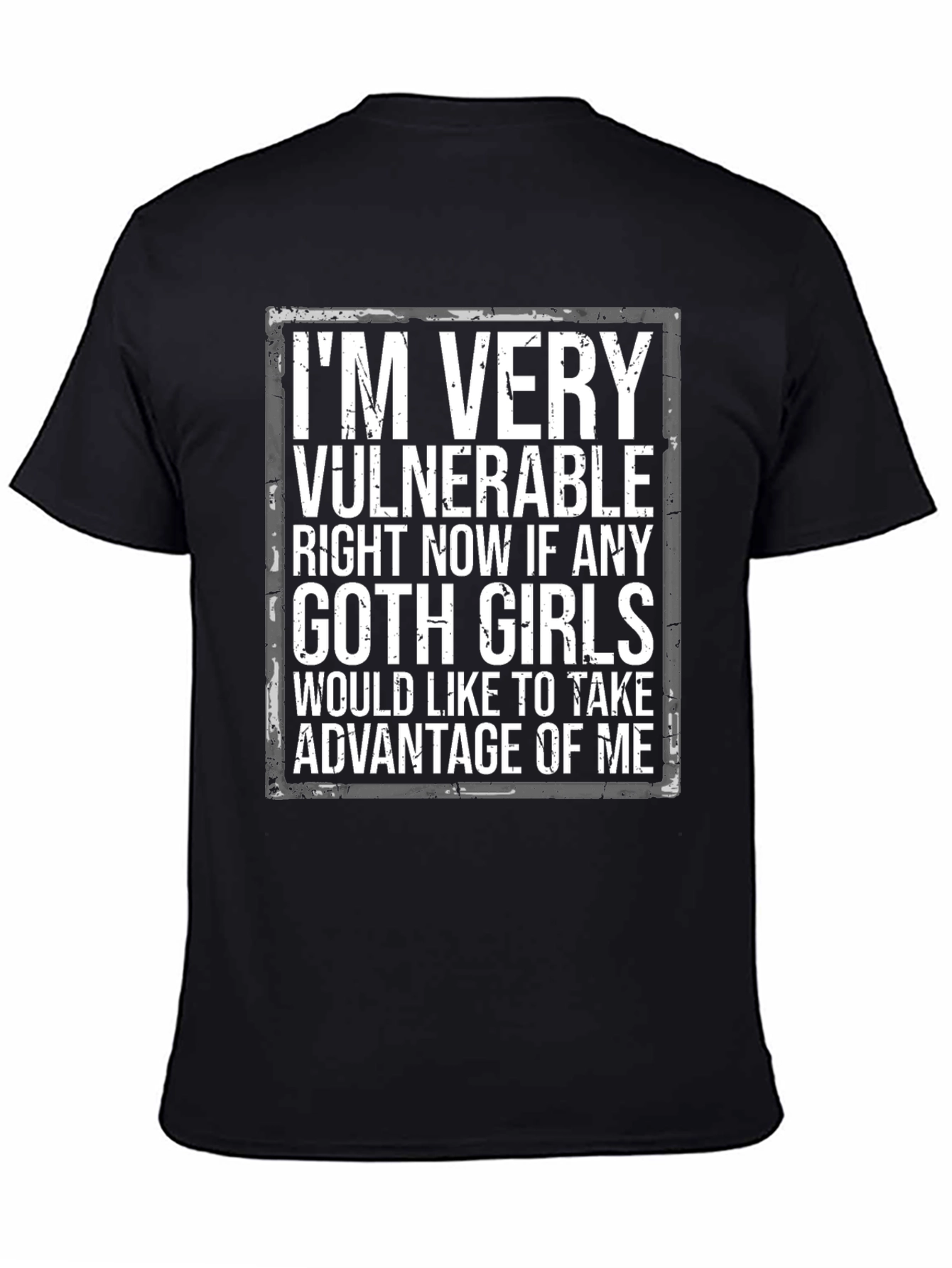 Black Vulnerable Goth Girls Graphic Tee view 4