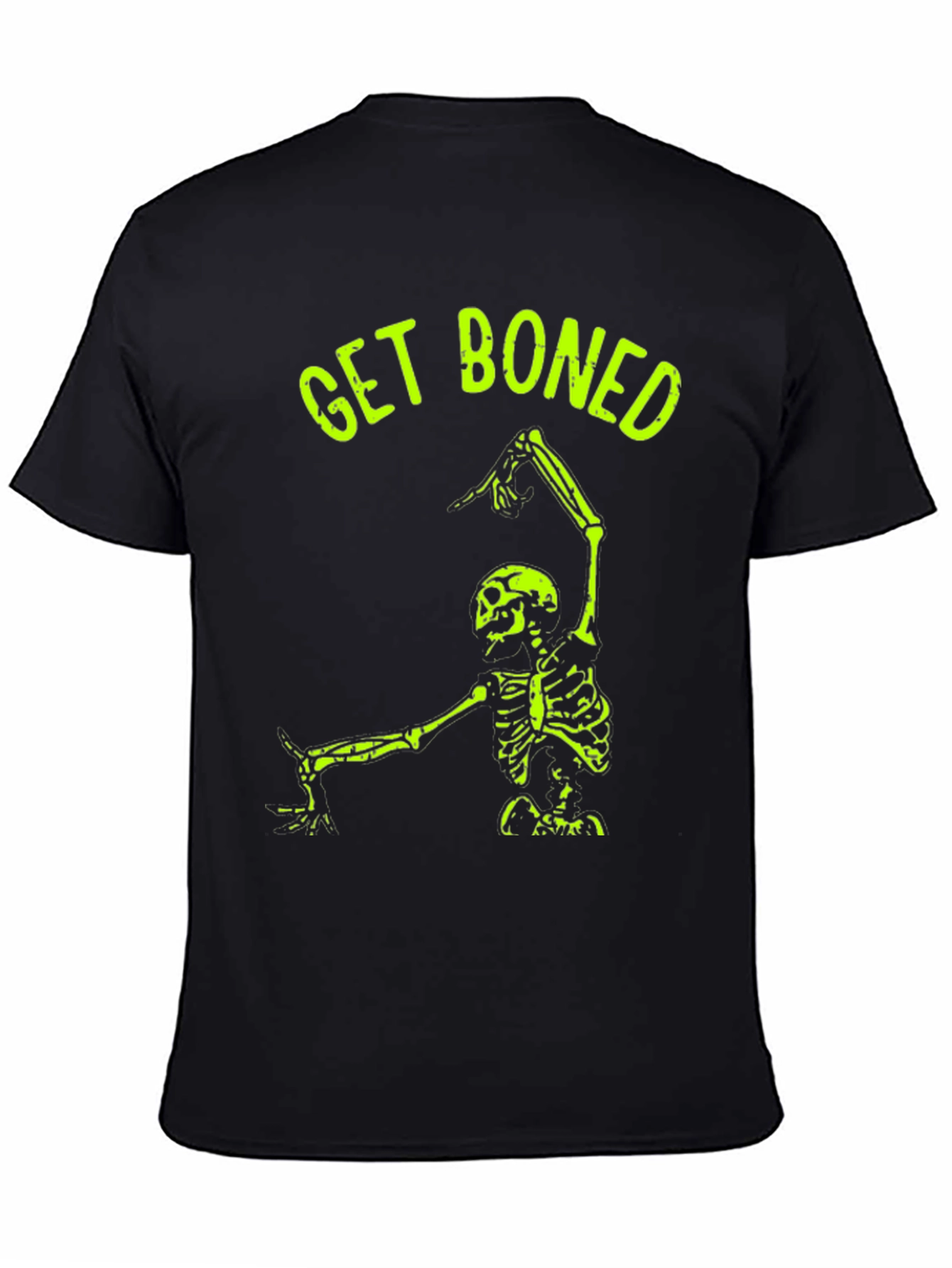 Black Get Boned Skeleton Graphic Tee - Black view 4