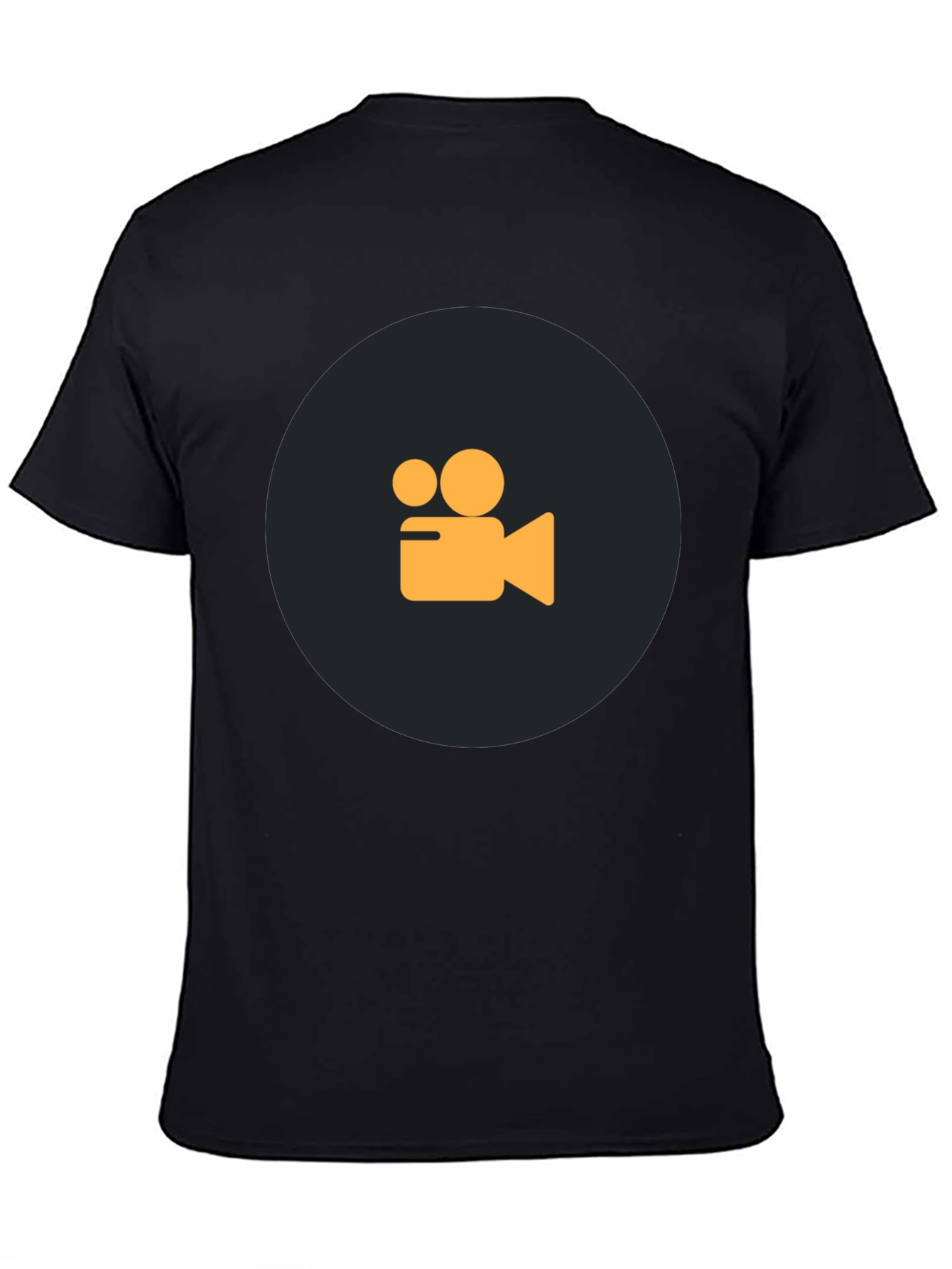 Black Retro Film Camera Black T-Shirt view 4