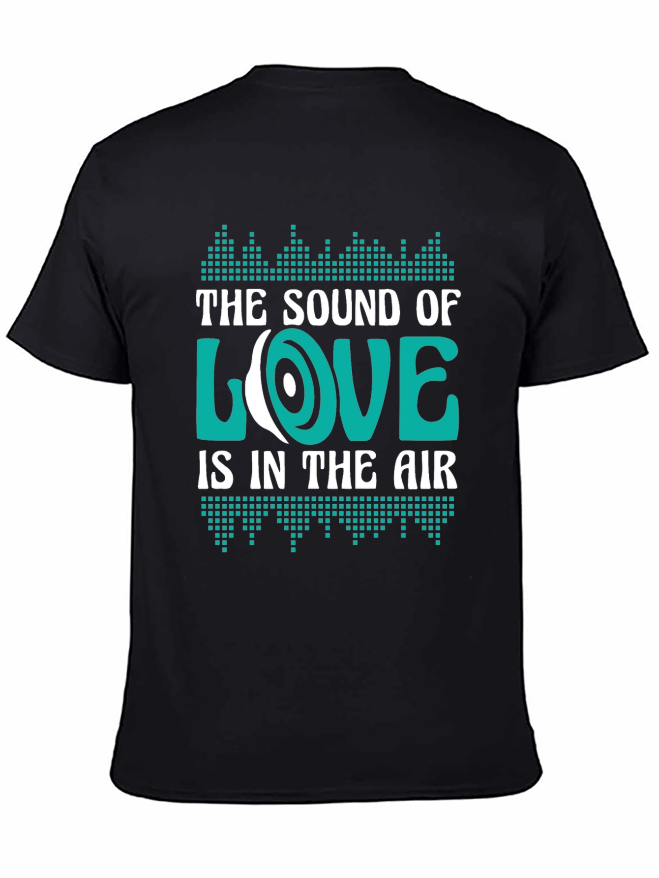 Black Sound of Love Graphic Tee - Black Cotton Blend view 4