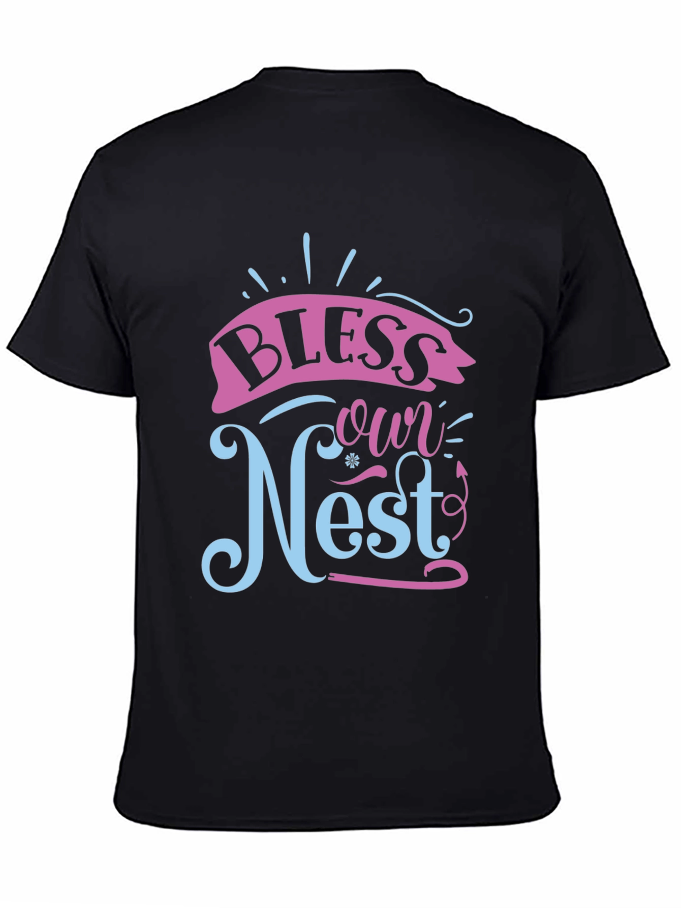 Black Bless Our Nest Graphic Tee view 4