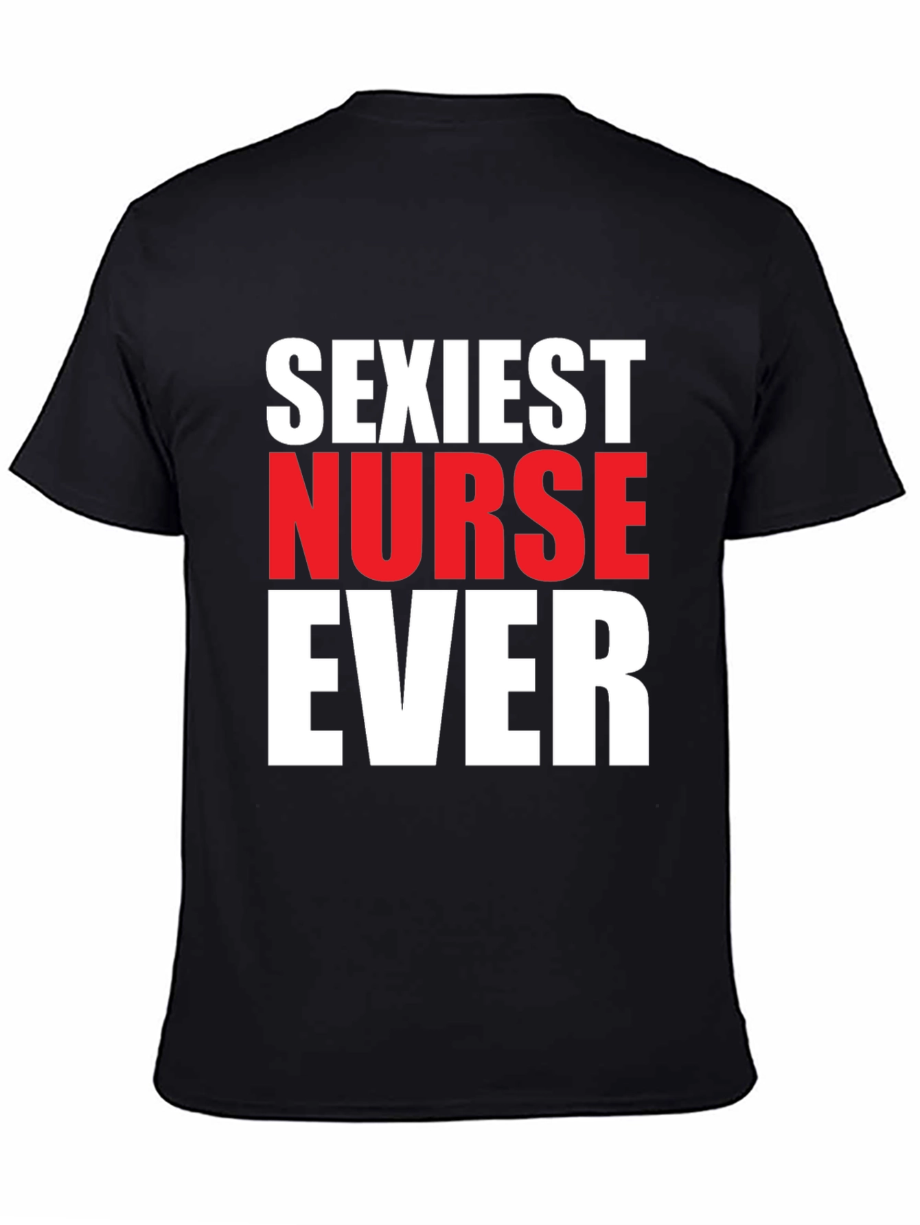 Black Sexiest Nurse Ever Graphic Tee - Black Cotton view 4