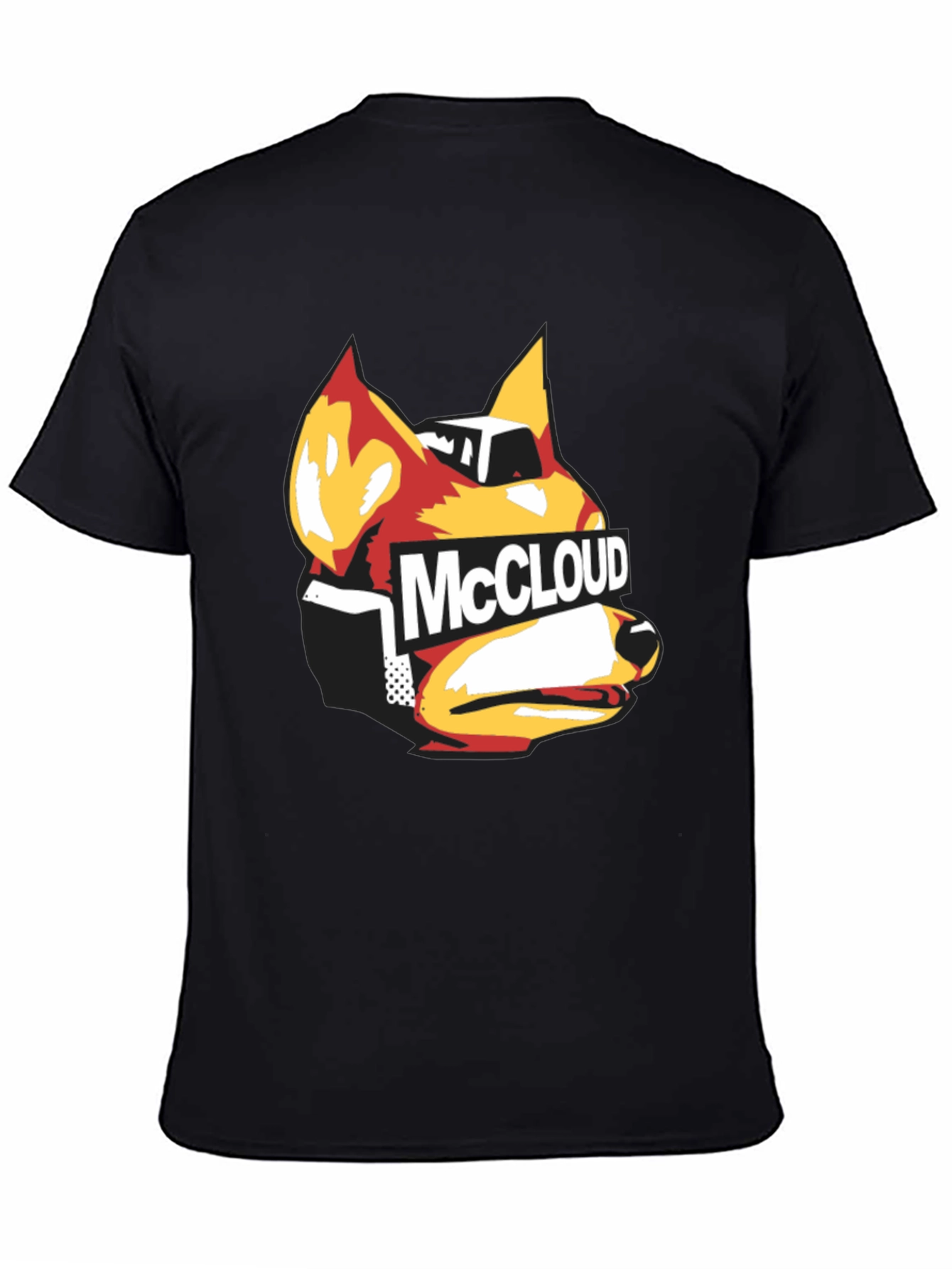 Black McCloud Fox Graphic Black T-Shirt view 4