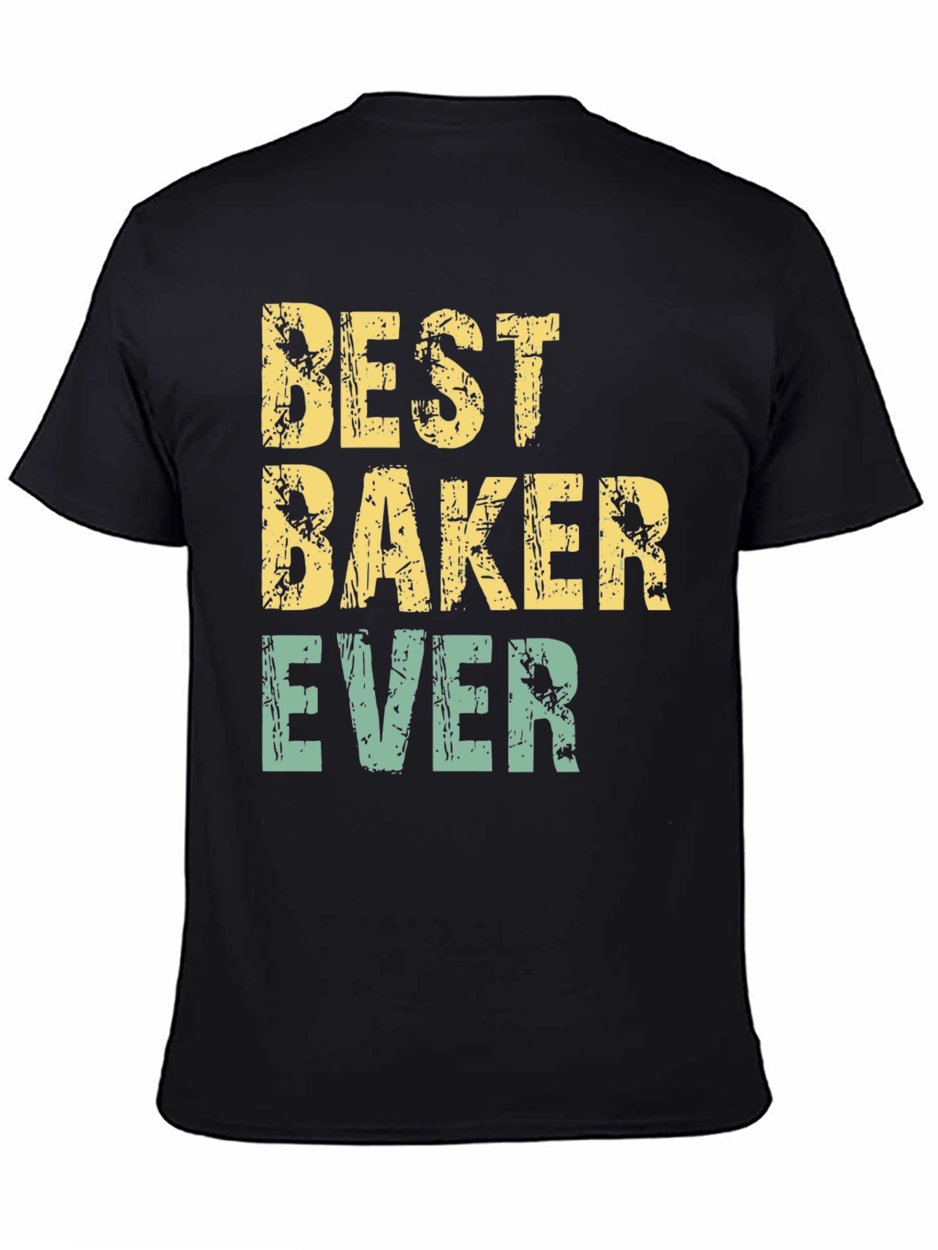 Black Best Baker Ever T-Shirt - Funny Baking Gift view 4