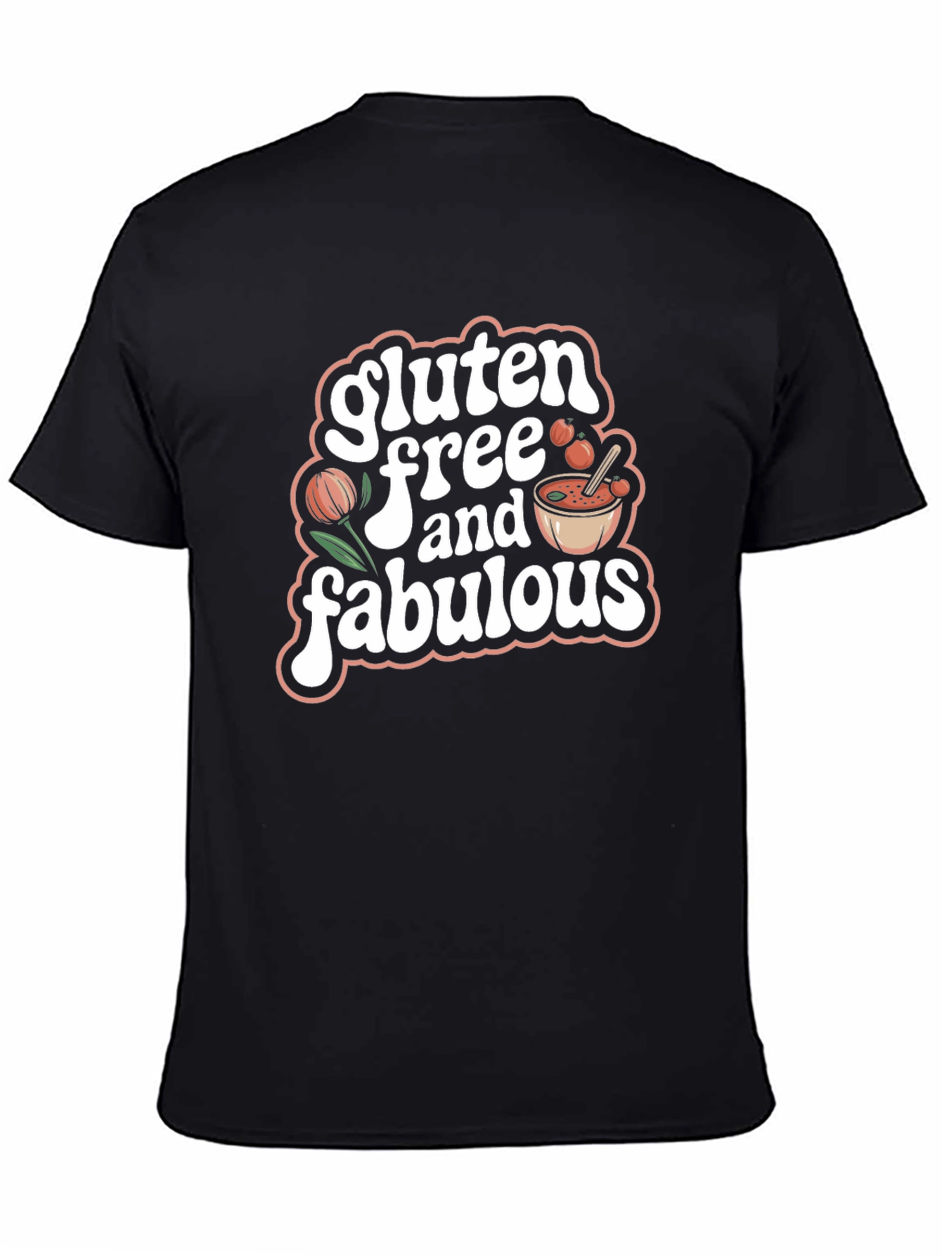 Black Gluten Free & Fabulous Graphic Tee view 4