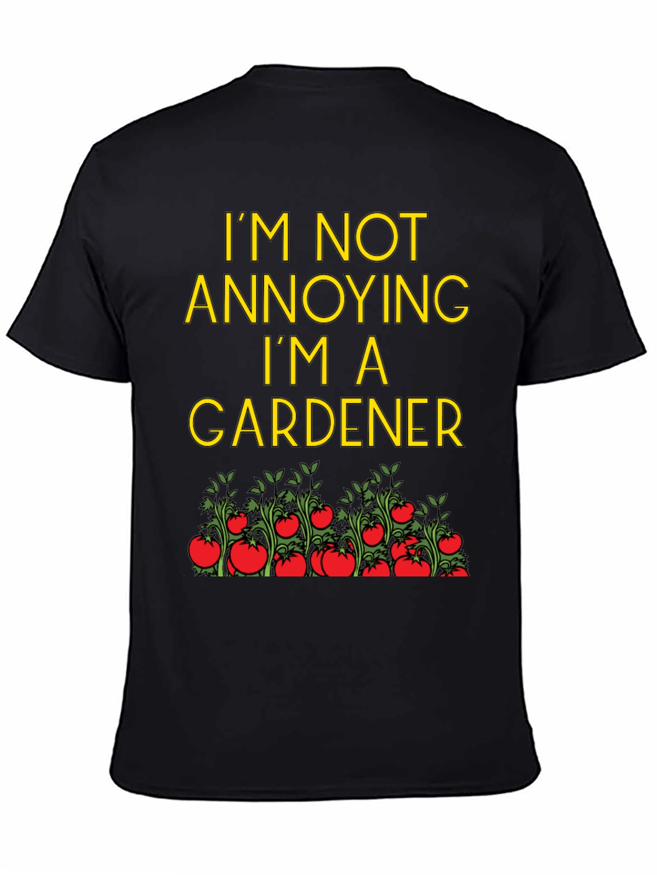 Black Gardener T-Shirt - Funny Gardening Tee view 4