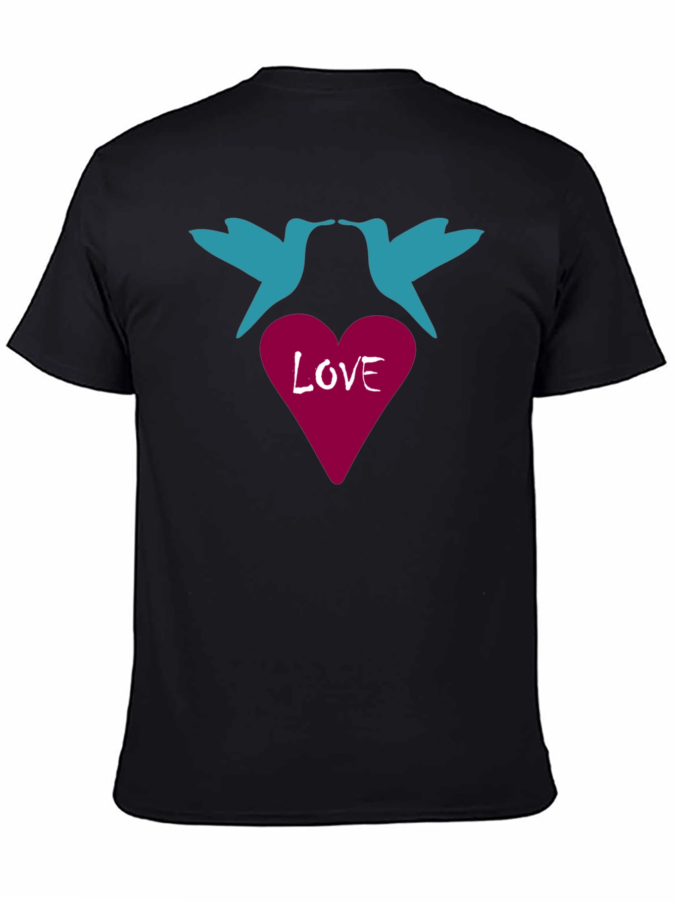 Black Love Birds Graphic Tee - Stylish Casual Wear view 4