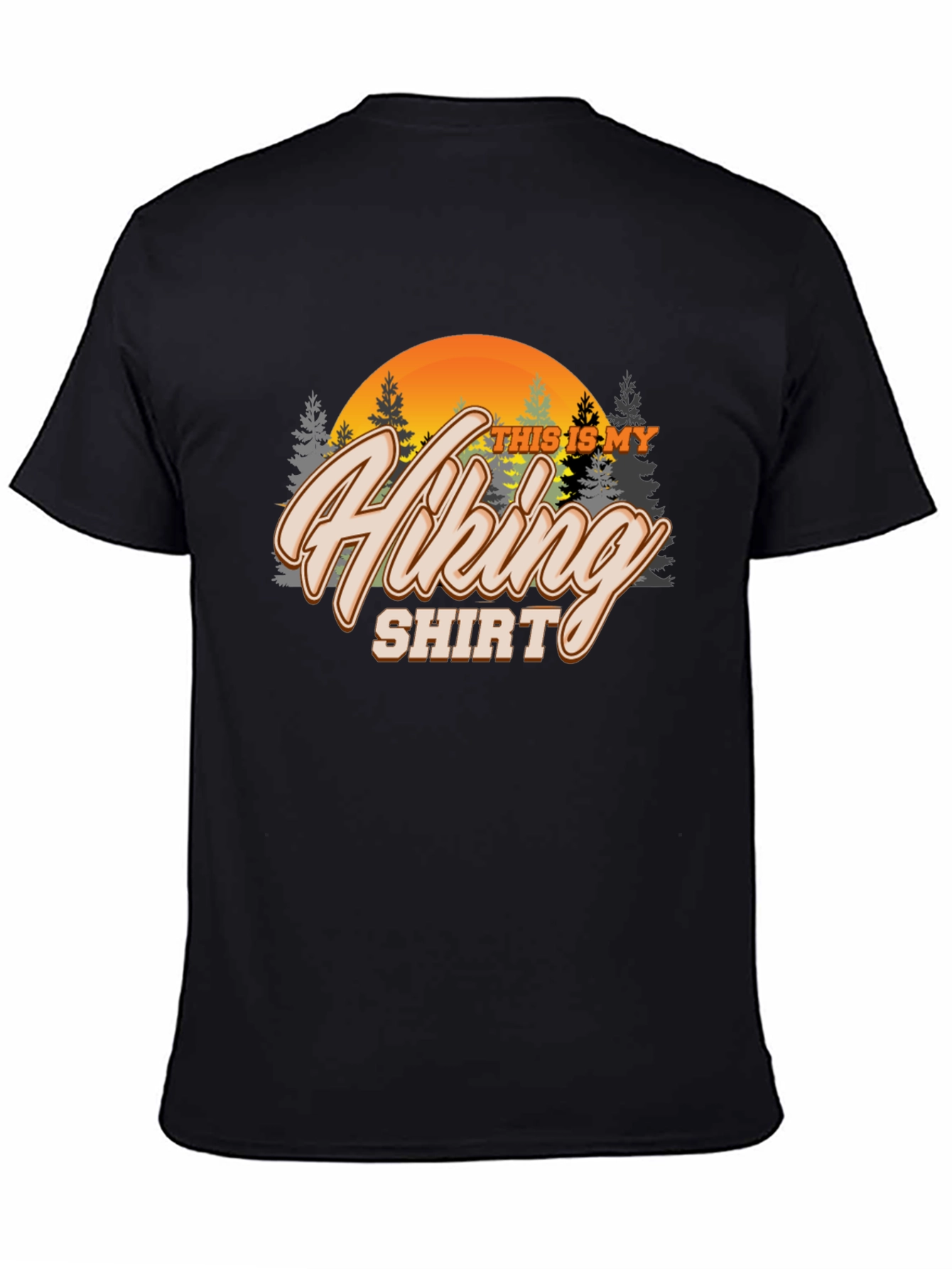 Black Hiking Shirt - Black T-Shirt for Outdoor Adventures view 4