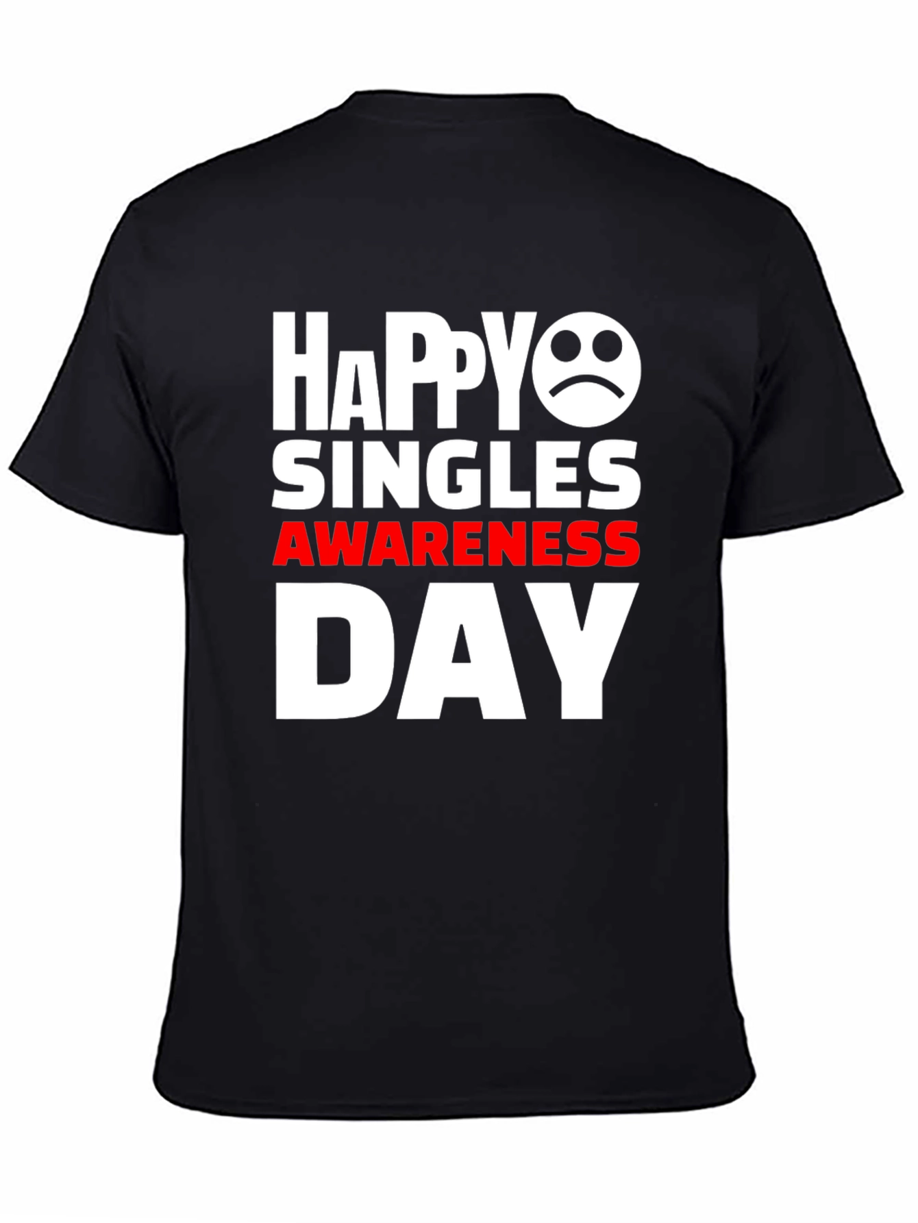 Black Happy Singles Awareness Day Graphic Tee view 4