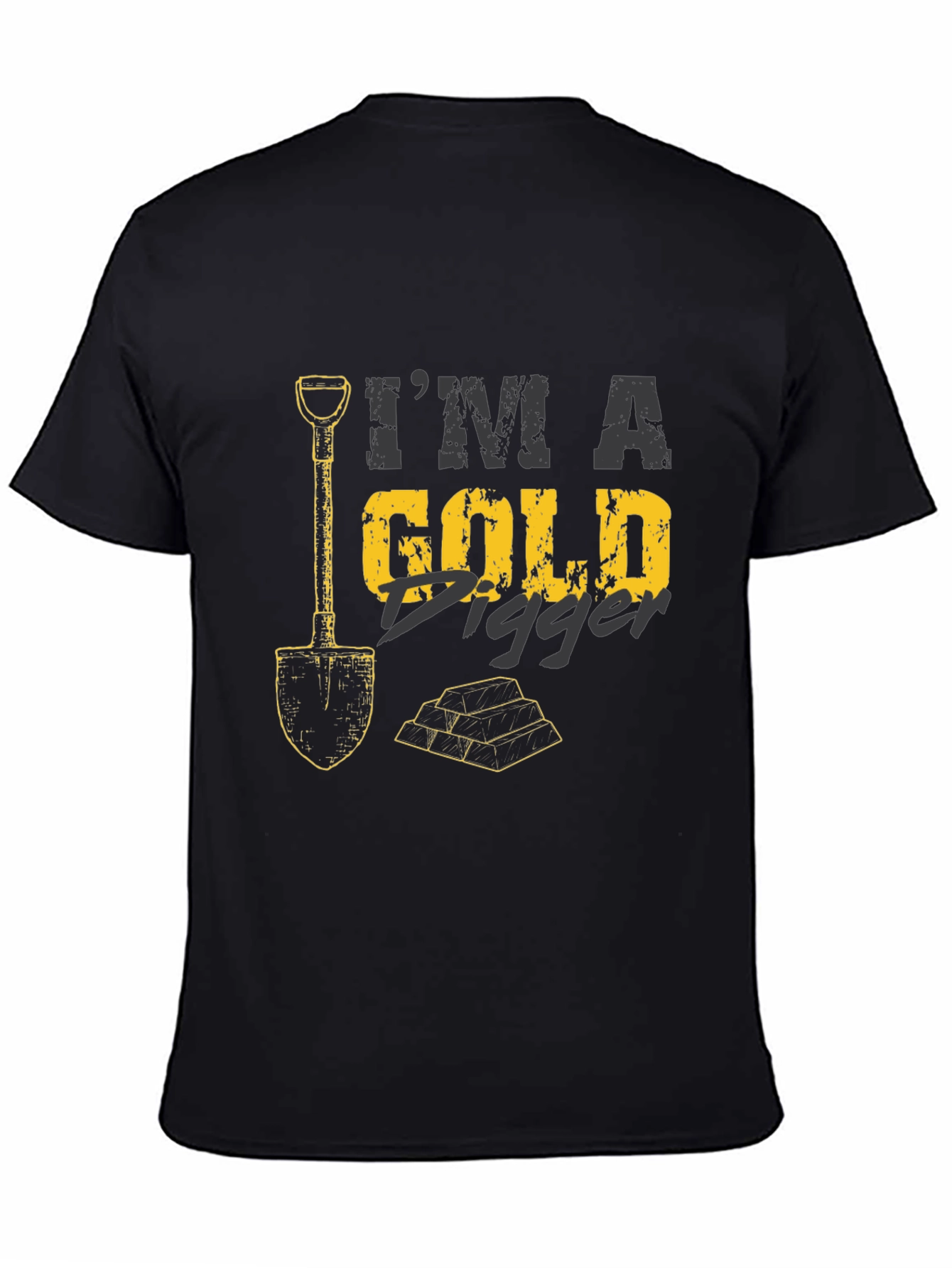 Black I'm A Gold Digger Black T-Shirt view 4