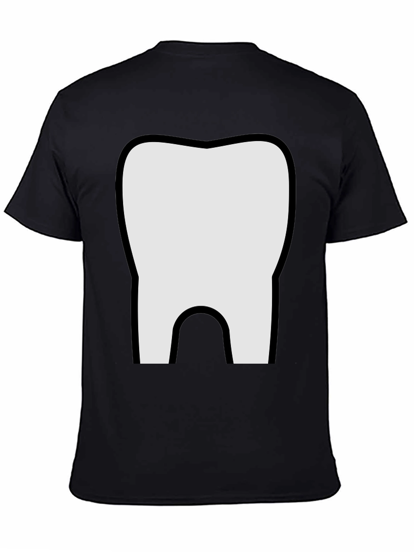 Black Tooth Graphic T-Shirt - Novelty Dental Tee view 4