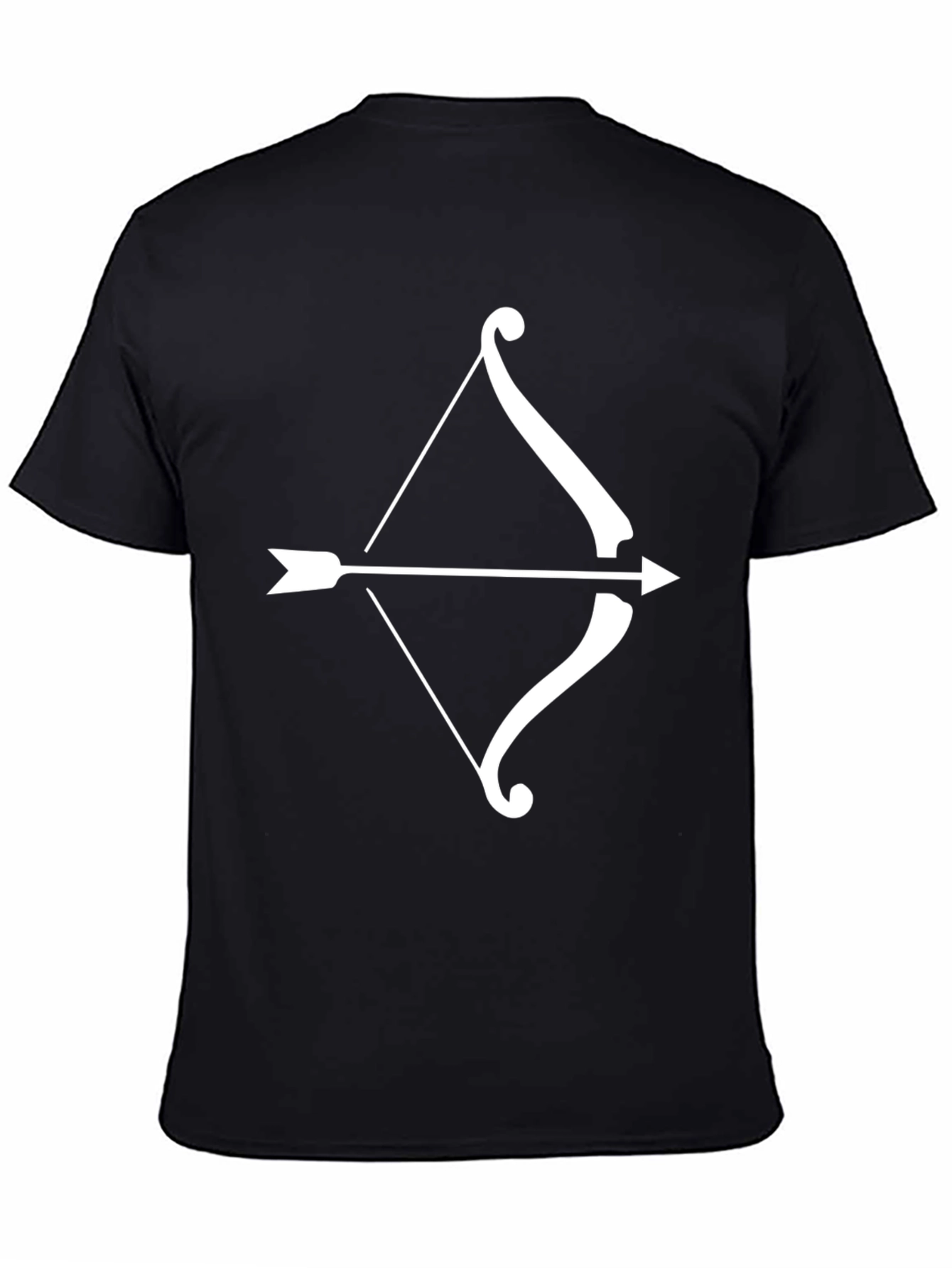 Black Archer Bow & Arrow Graphic Tee - Black view 4