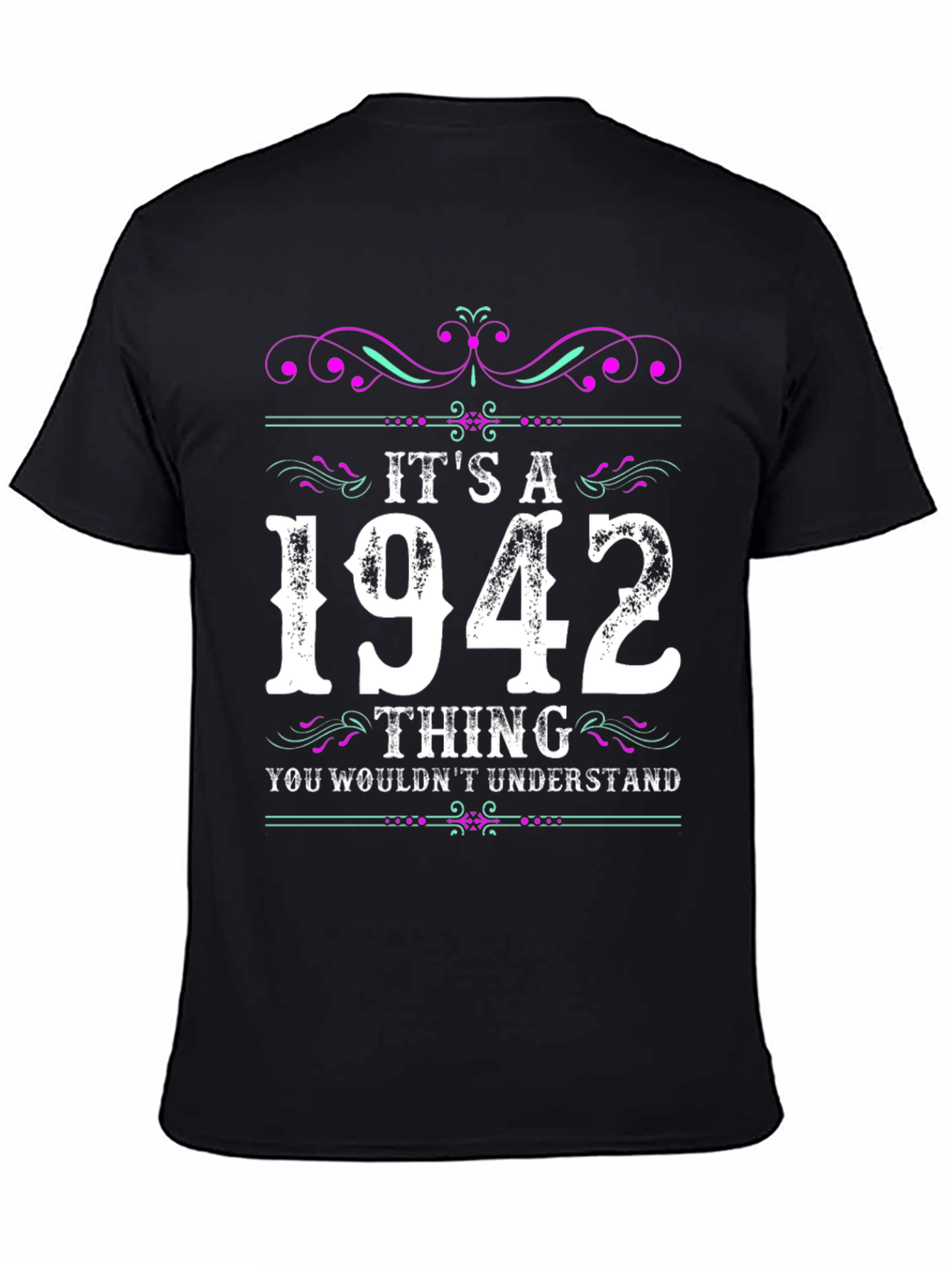 Black It's a 1942 Thing T-Shirt view 4