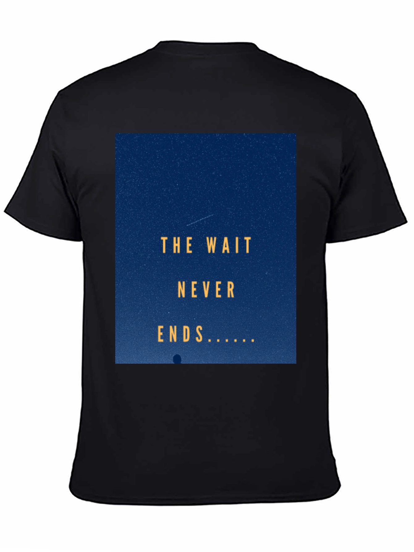 Black The Wait Never Ends T-Shirt - Stylish Graphic Tee view 4