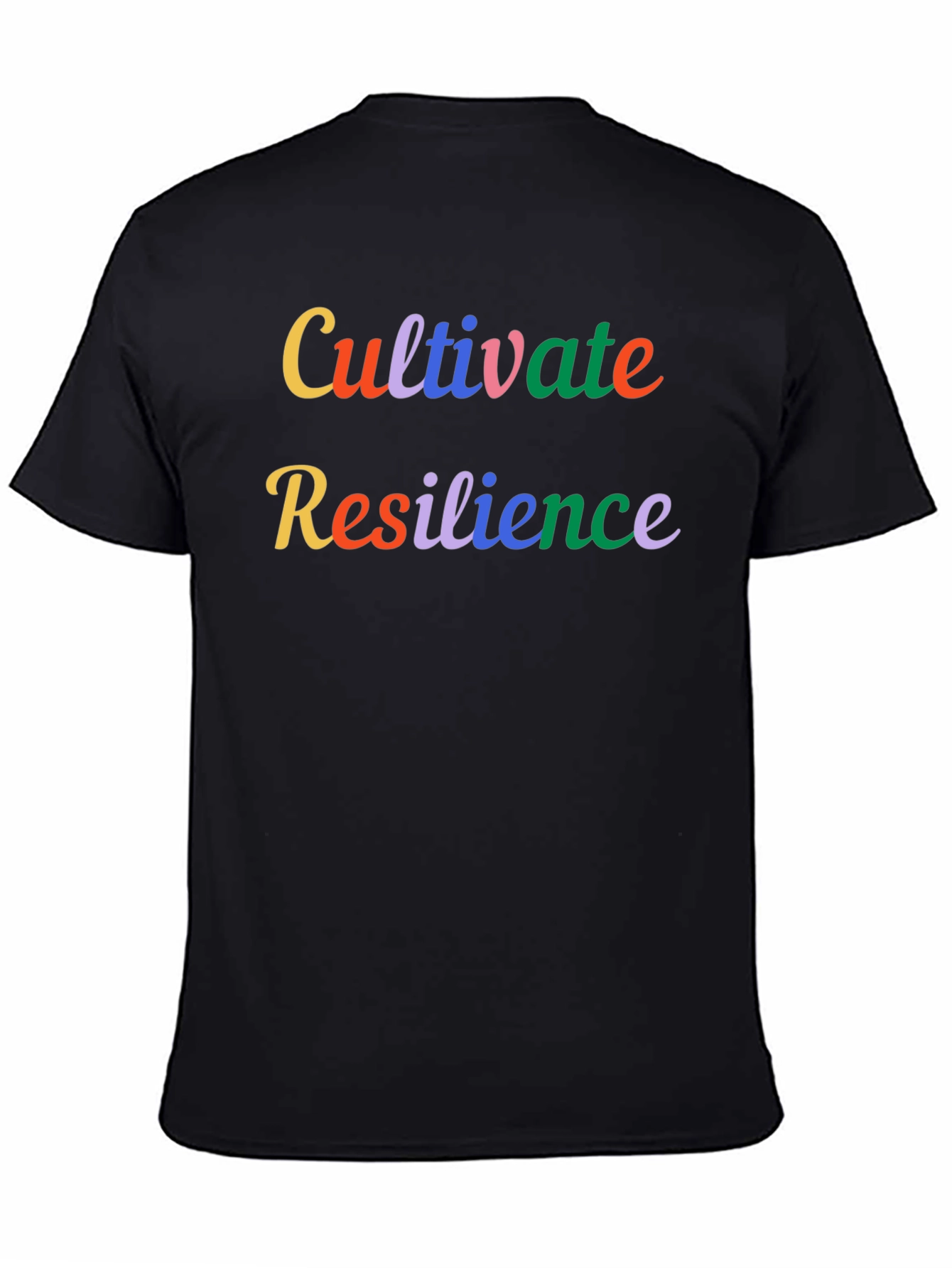 Black Cultivate Resilience Black Graphic Tee view 4