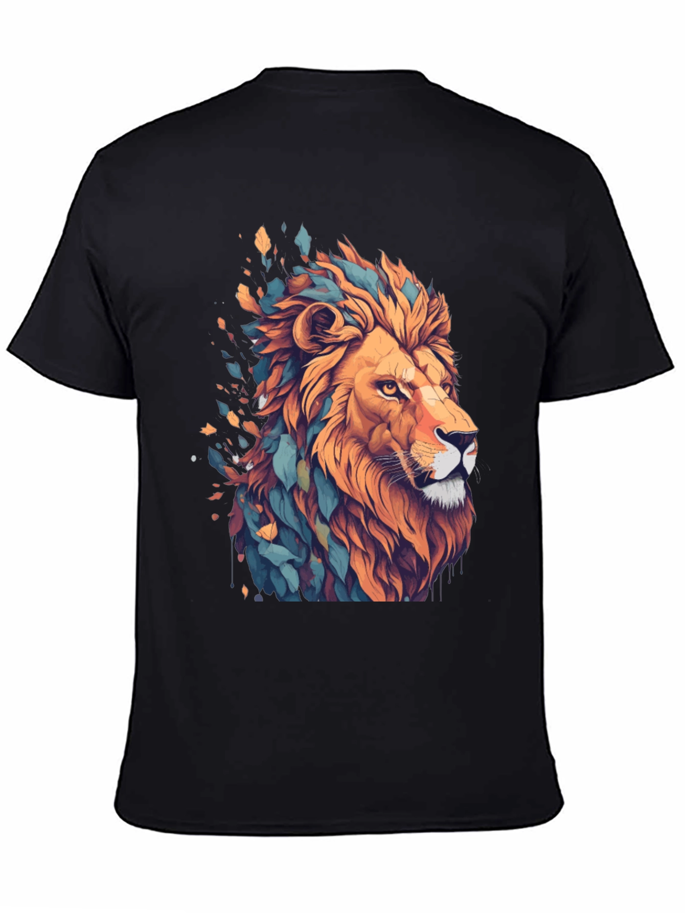 Black Lion Graphic Tee - Stylish Men's Black T-Shirt view 4