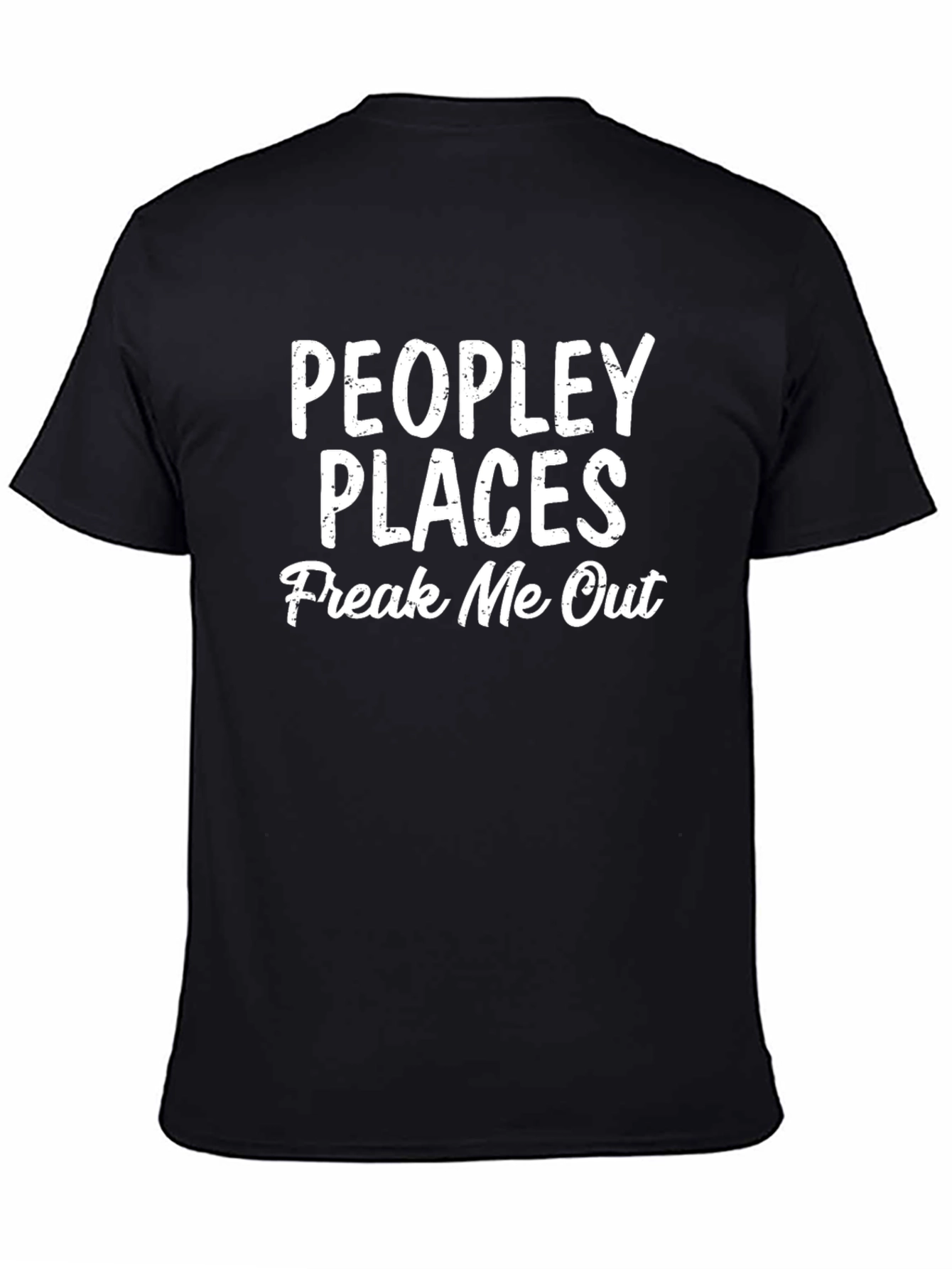 Black Peopley Places Freak Me Out Graphic Tee view 4