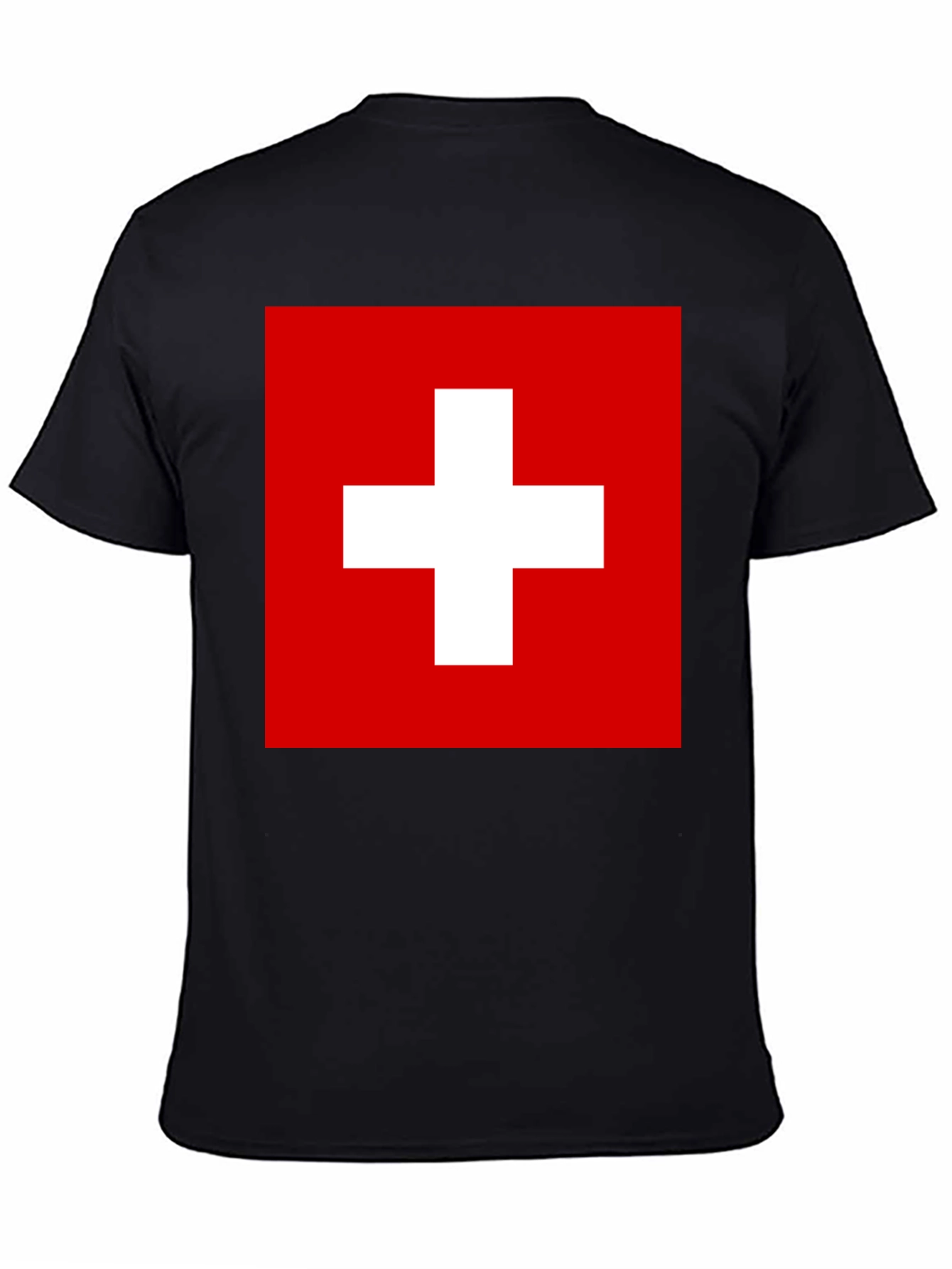 Black Switzerland Flag T-Shirt view 4