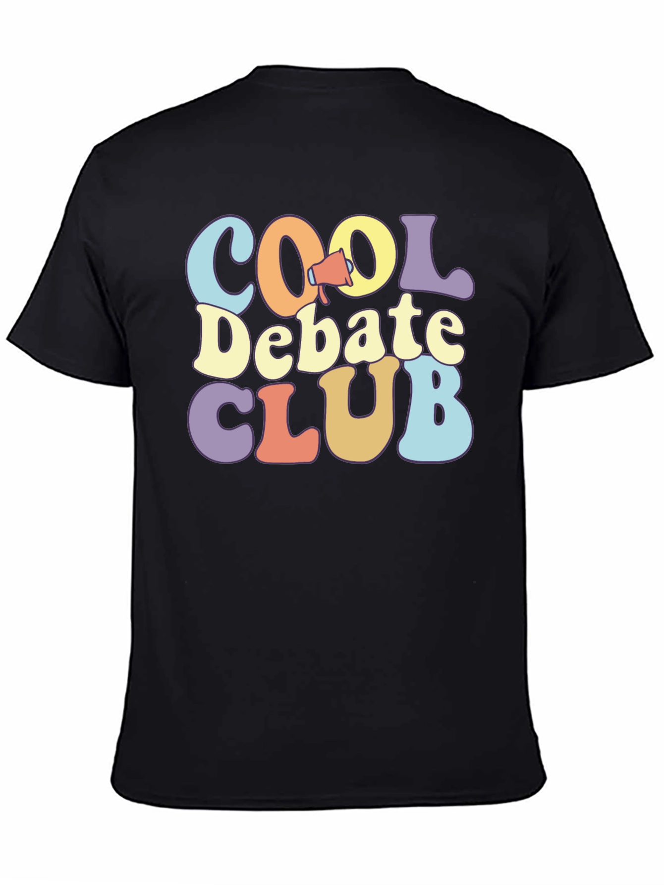 Black Cool Debate Club Black T-Shirt view 4