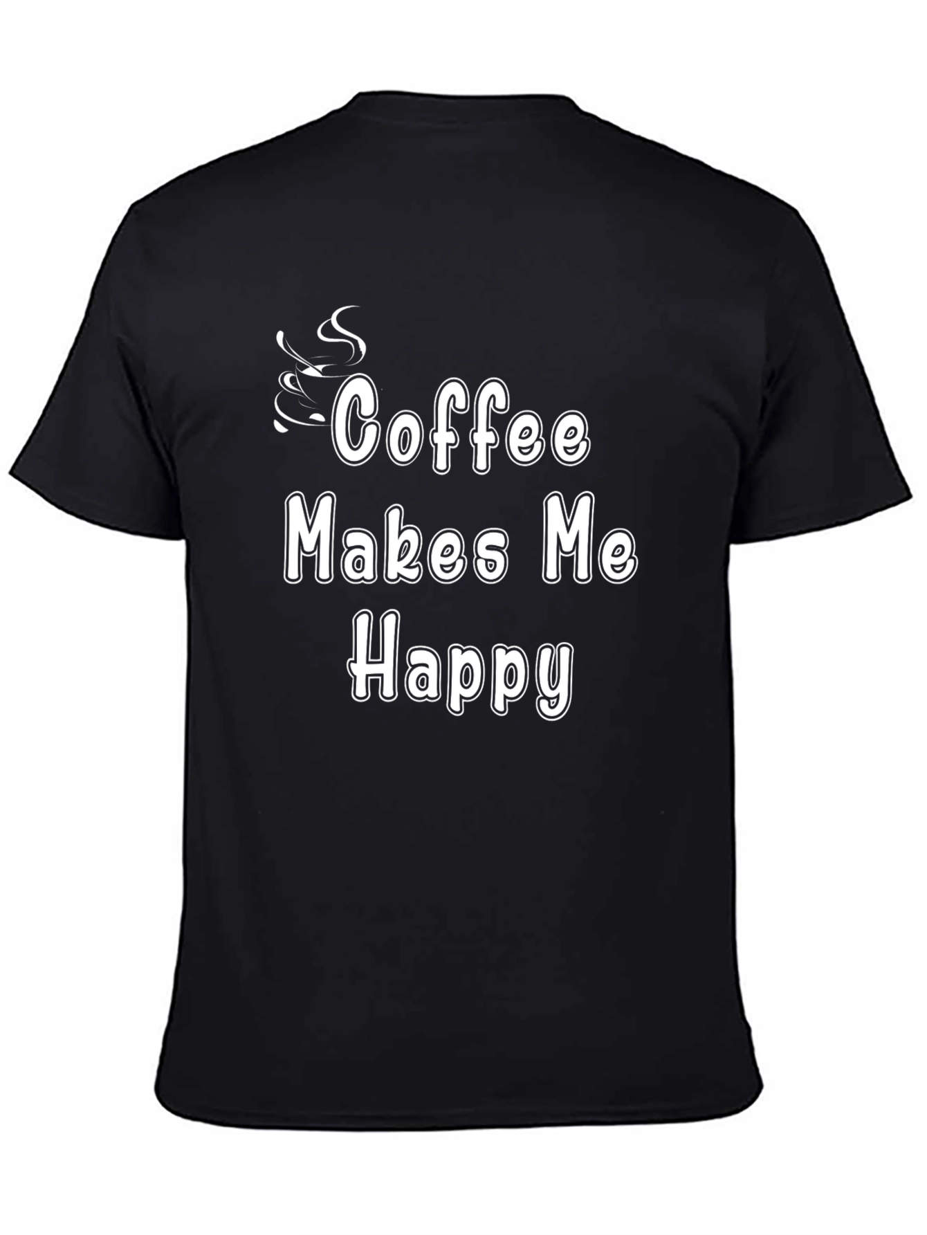 Black Coffee Makes Me Happy T-Shirt view 4