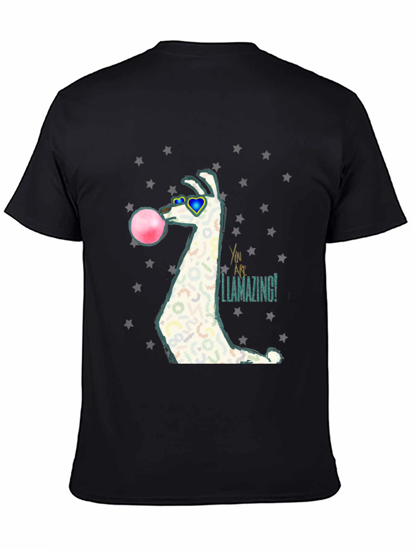 Black Llamazing Bubblegum Graphic Tee view 4