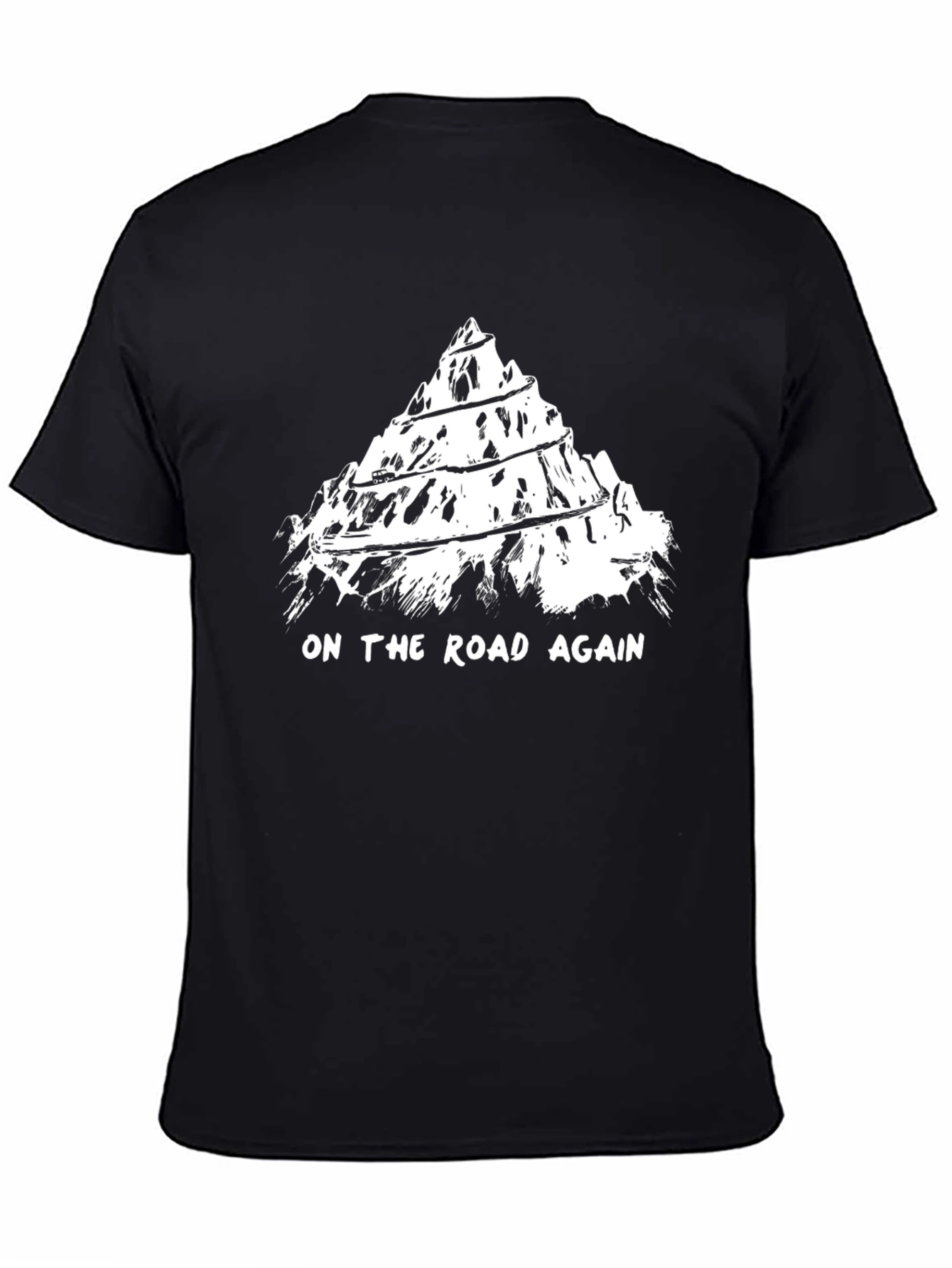 Black On The Road Again Graphic Tee - Black view 4