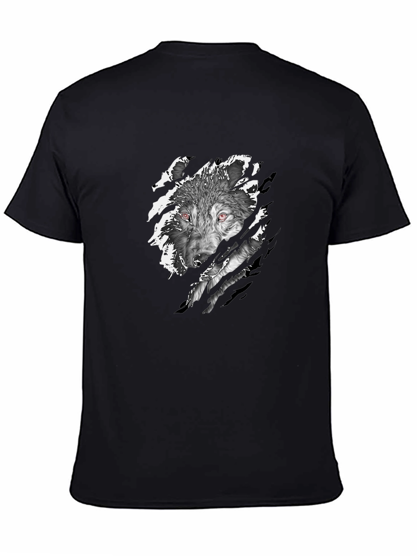 Black Black Wolf Graphic Tee - Fierce Style view 4