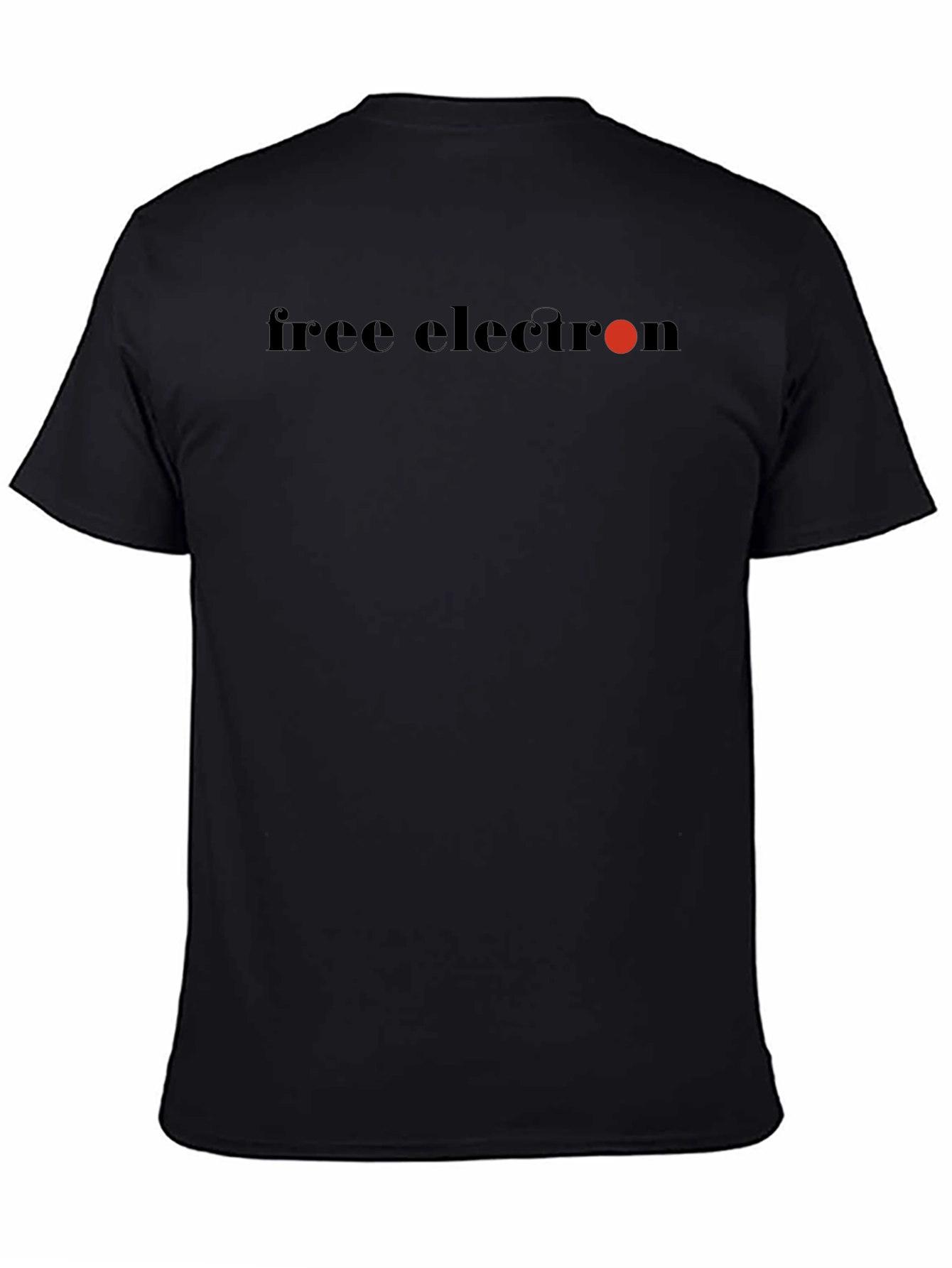 Black Free Electron Graphic T-Shirt - Black Cotton Tee view 4