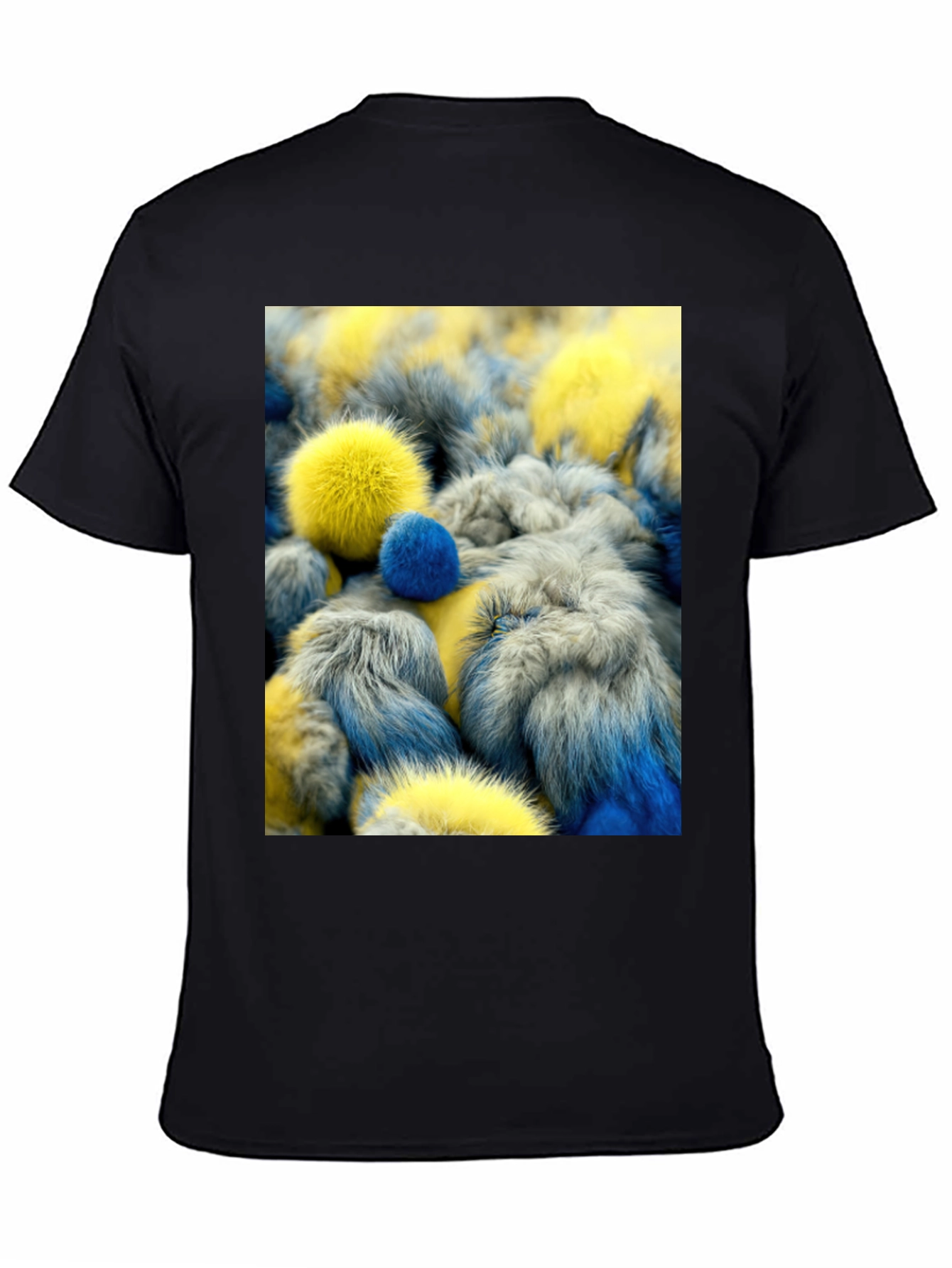 Black Fluffy Pom-Pom T-Shirt view 4