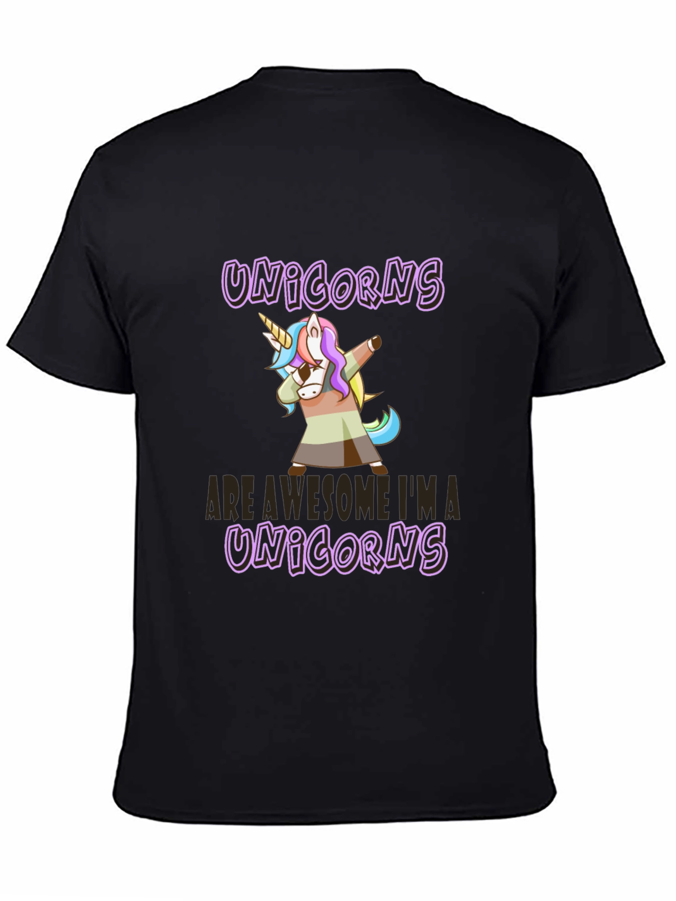 Black Unicorns Are Awesome I'm A Unicorns T-Shirt view 4