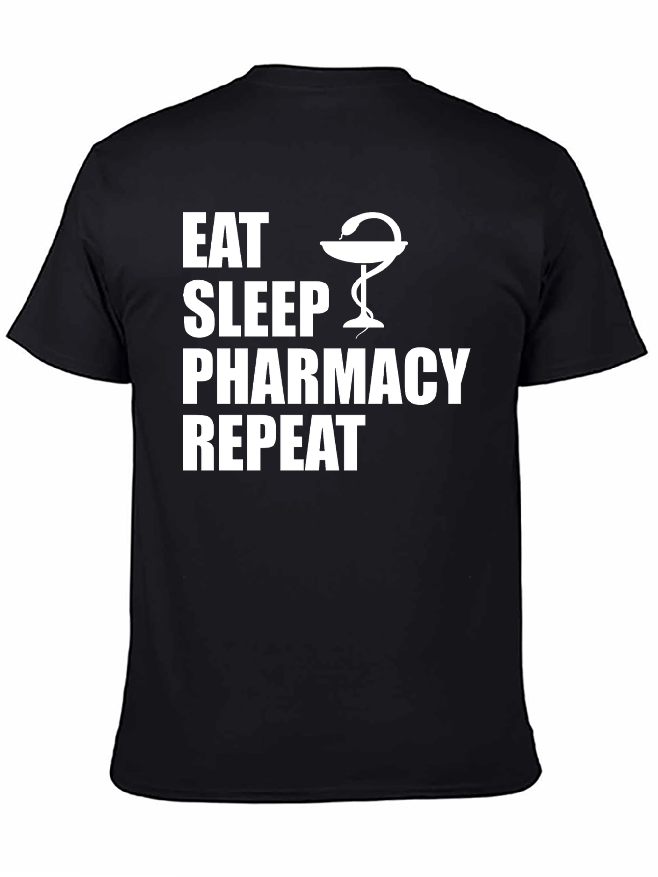 Black Eat Sleep Pharmacy Repeat T-Shirt view 4