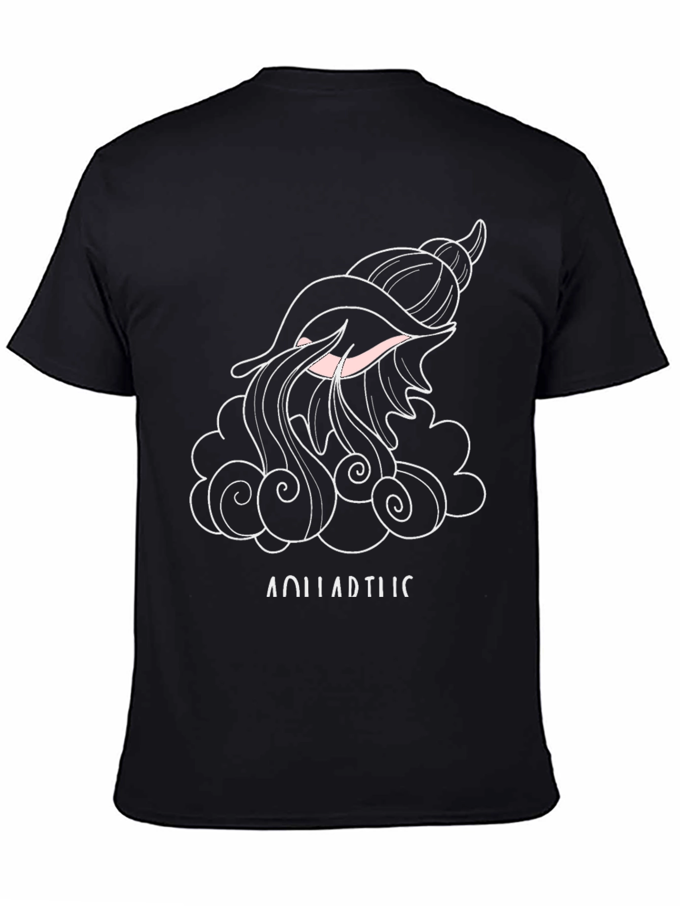 Black Aquatic Shell Graphic Tee - Black Cotton Comfort view 4