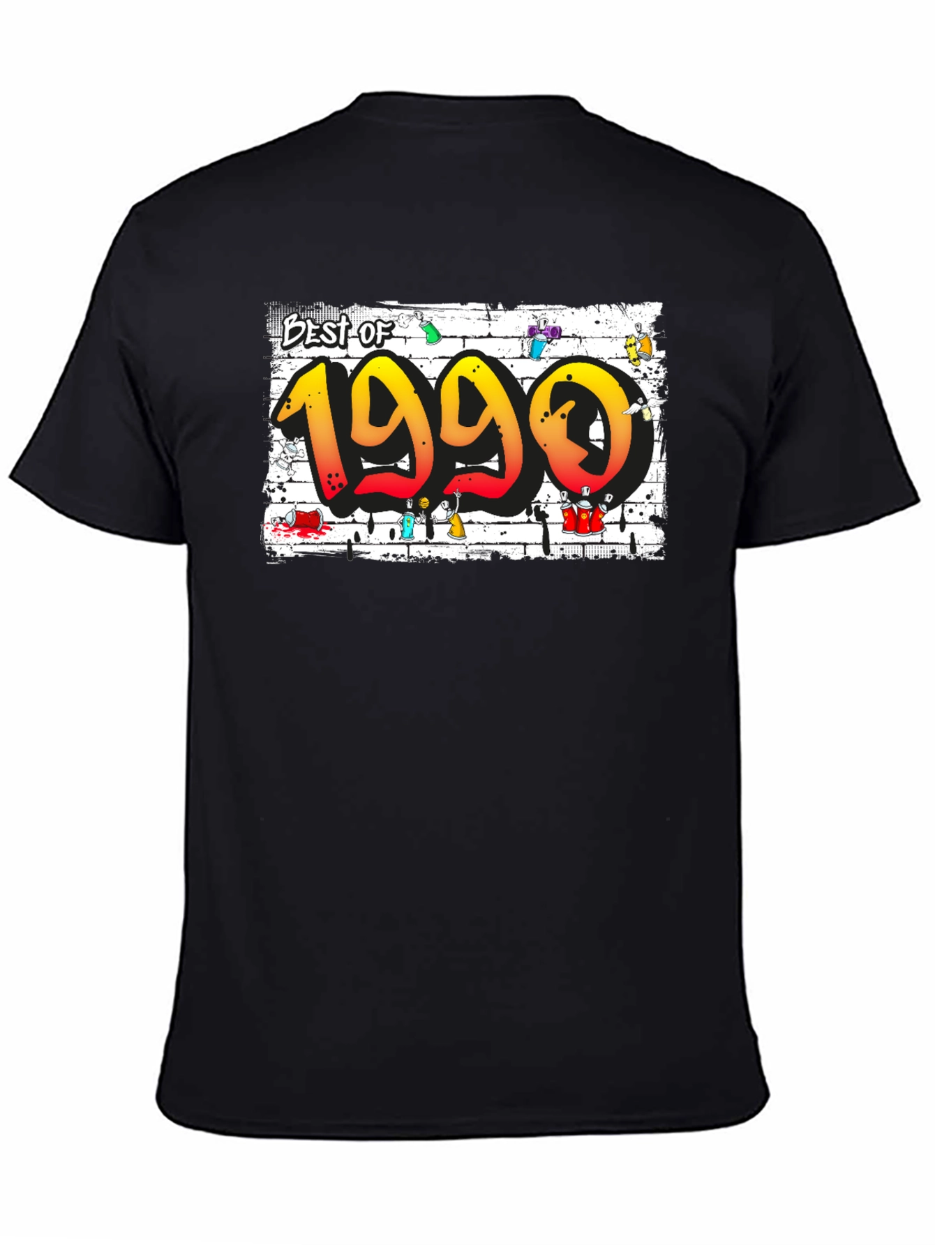 Black Best of 1990 Graphic T-Shirt view 4
